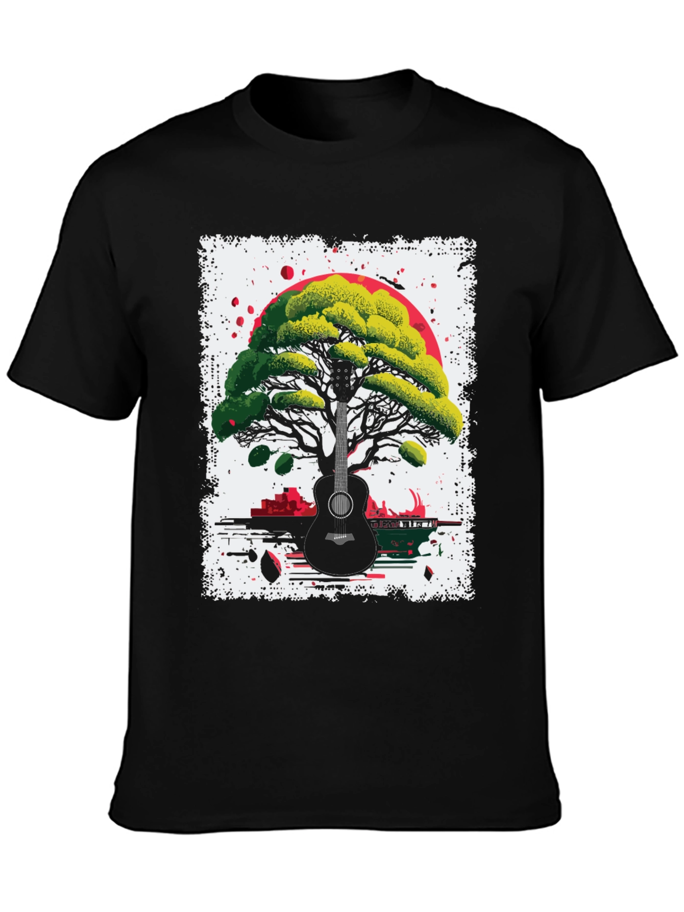 Guitar Tree T-Shirt - Unique Music & Nature Design