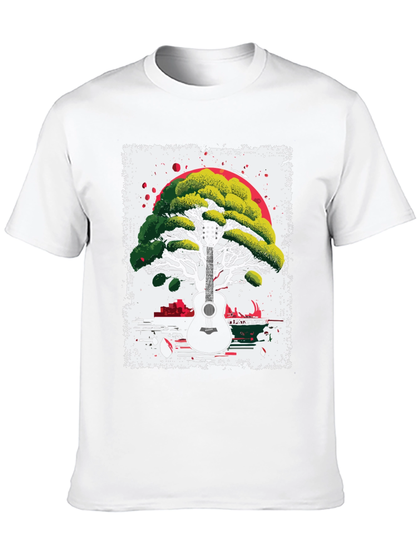 Guitar Tree T-Shirt - Unique Music & Nature Design