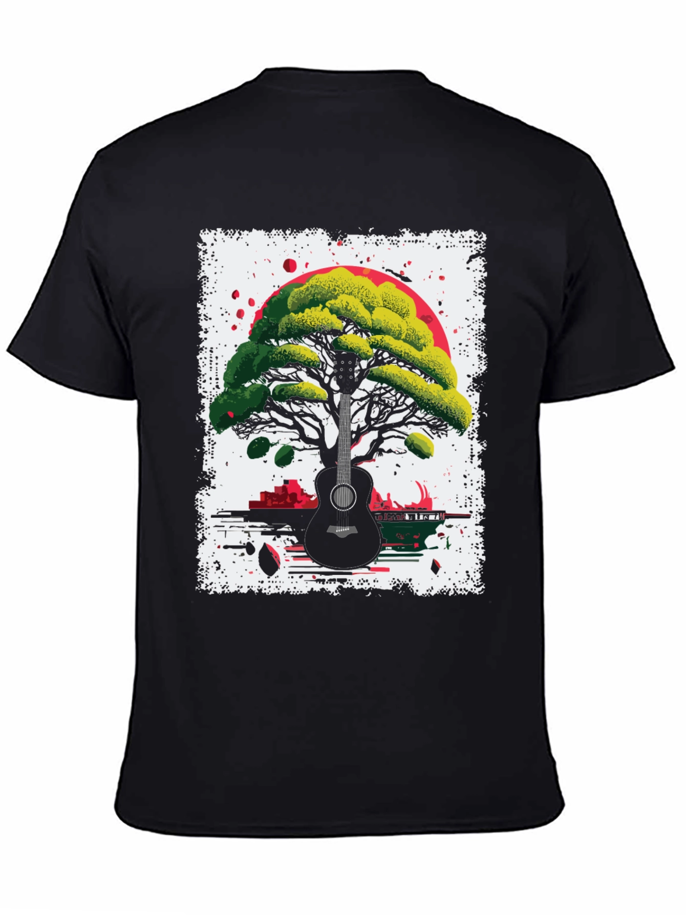 Guitar Tree T-Shirt - Unique Music & Nature Design