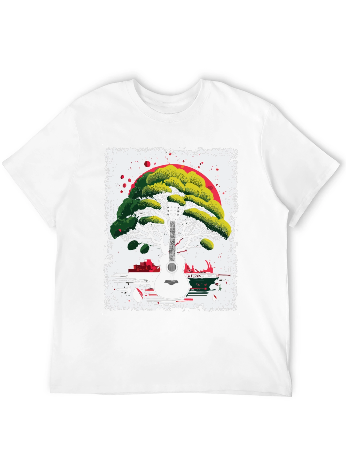 Guitar Tree T-Shirt - Unique Music & Nature Design