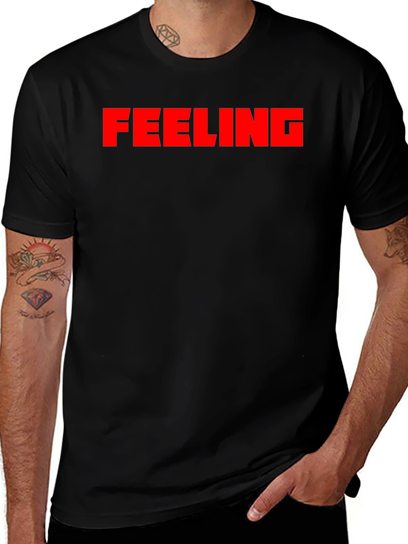 Feeling Tee - Bold Statement Black T-Shirt