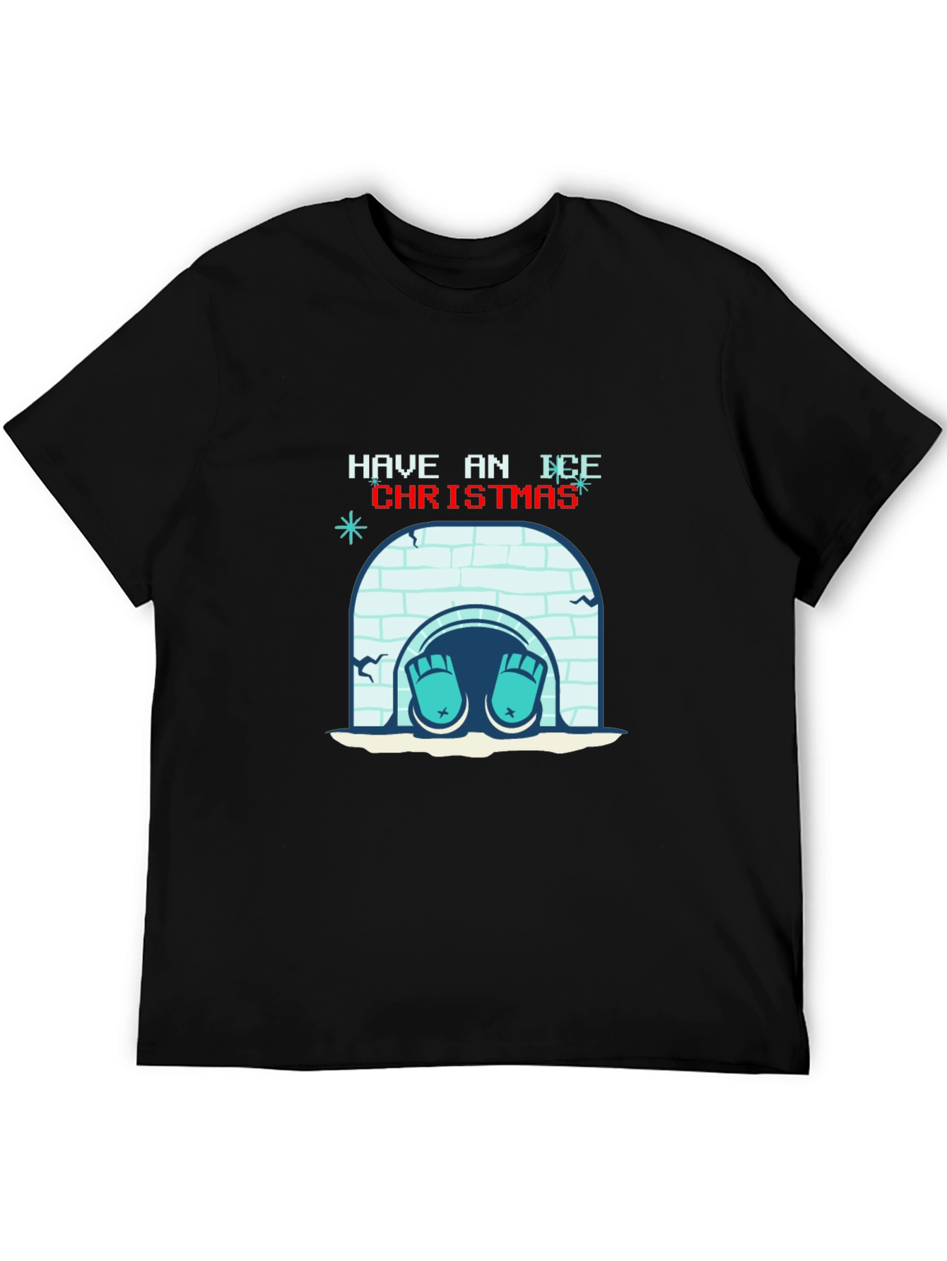 Ice Christmas Graphic Tee - Holiday Humor T-Shirt