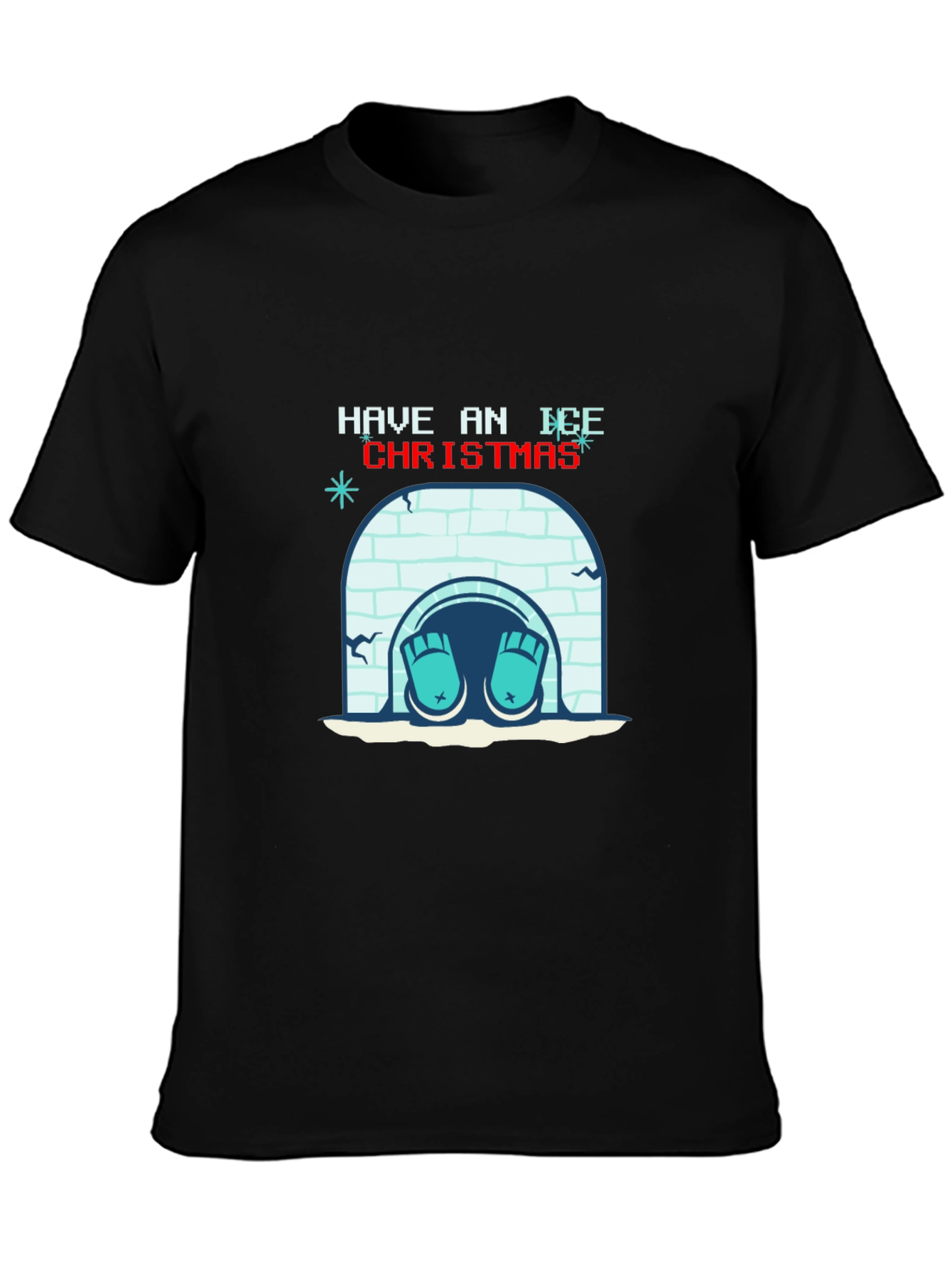 Ice Christmas Graphic Tee - Holiday Humor T-Shirt