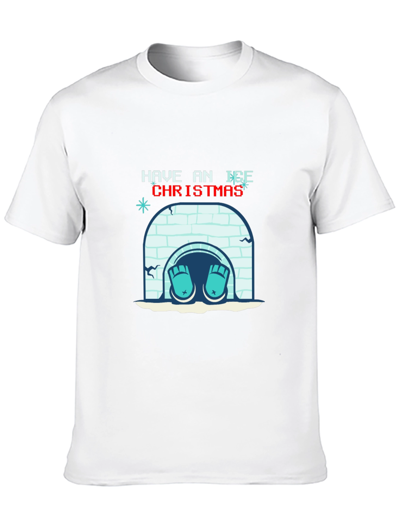 Ice Christmas Graphic Tee - Holiday Humor T-Shirt