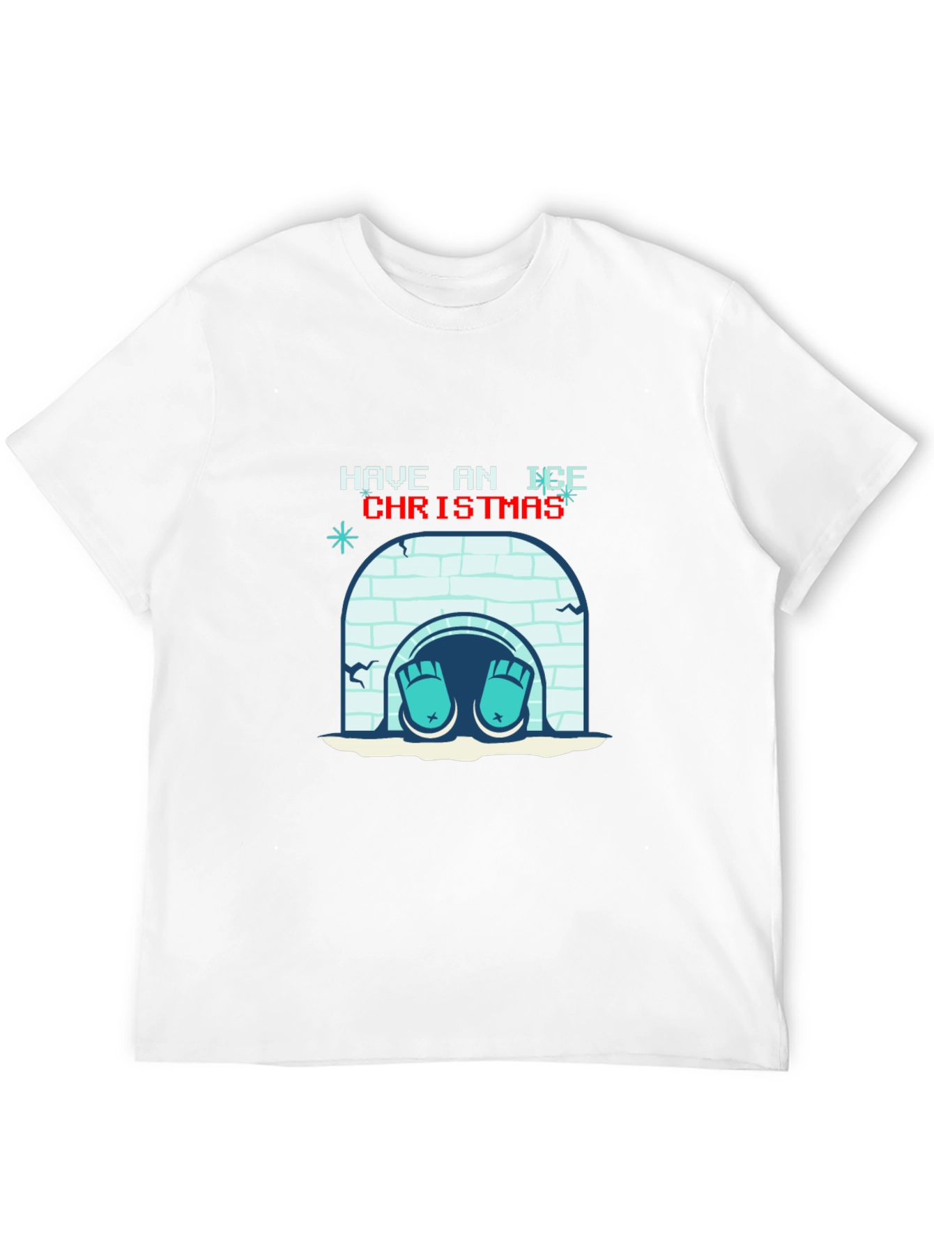 Ice Christmas Graphic Tee - Holiday Humor T-Shirt