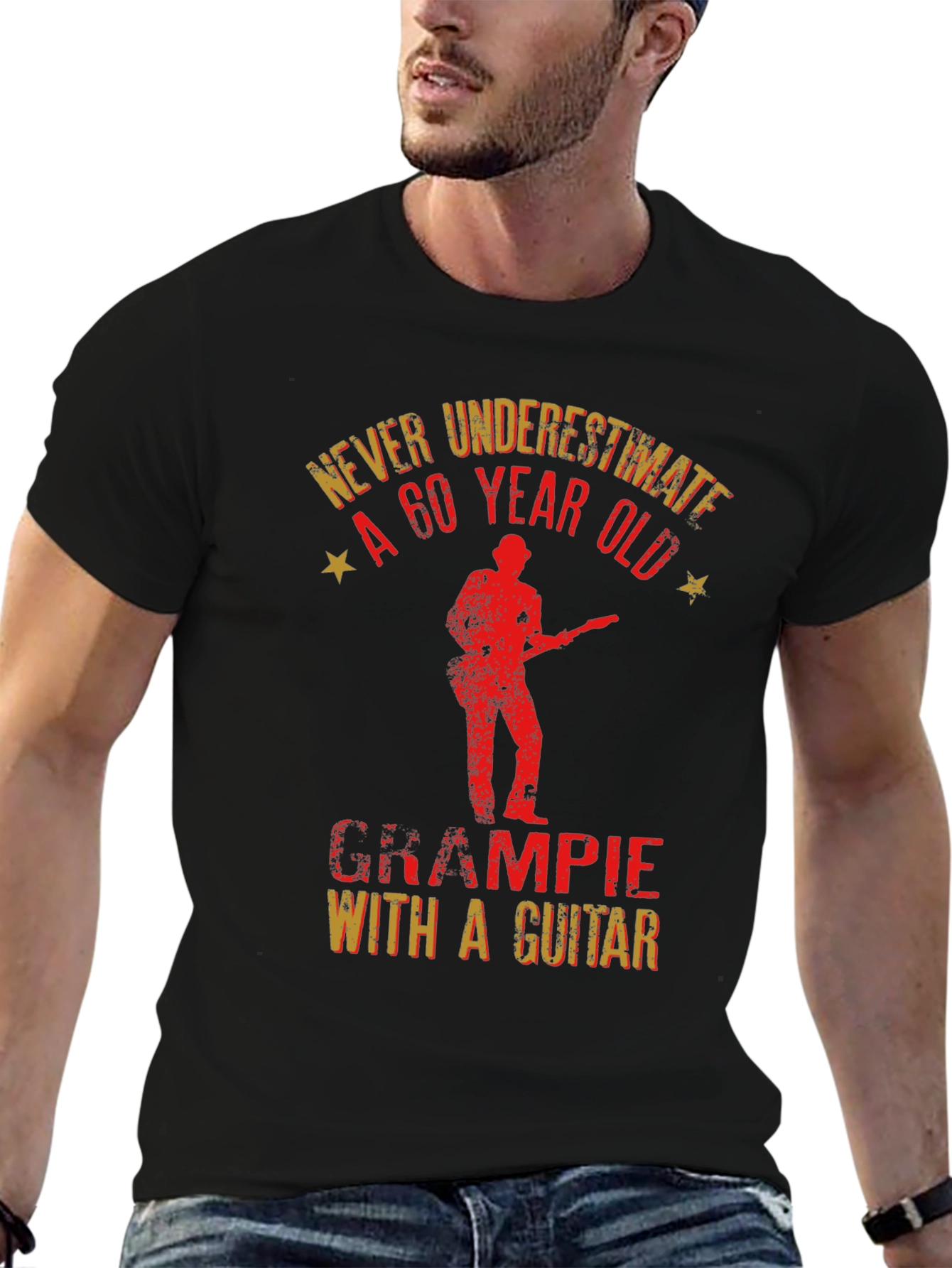 Grampie With a Guitar T-Shirt