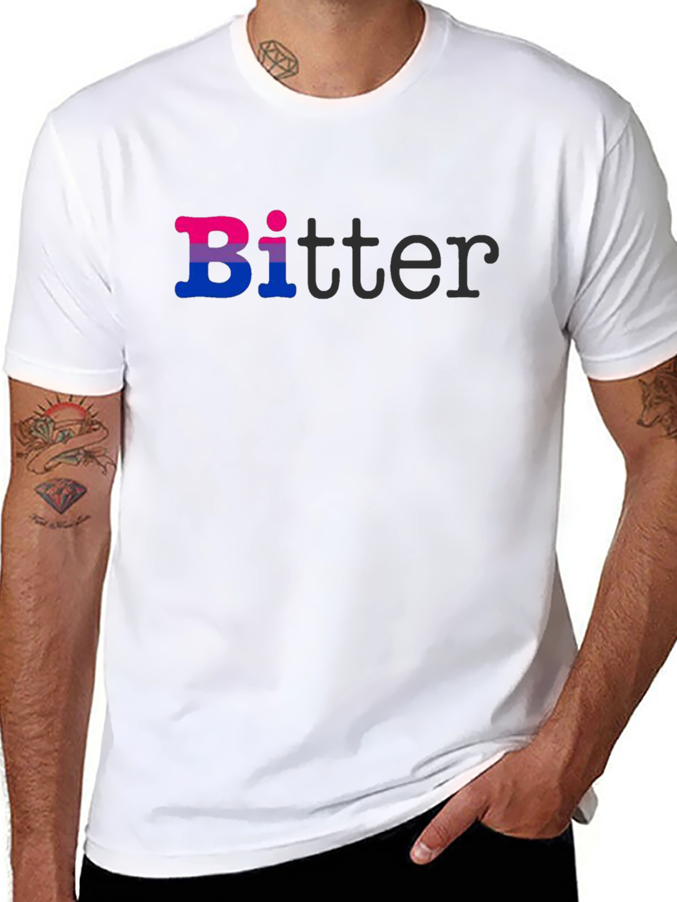 Bi-tter Funny Bisexual Pride T-Shirt LGBTQ Graphic Tee