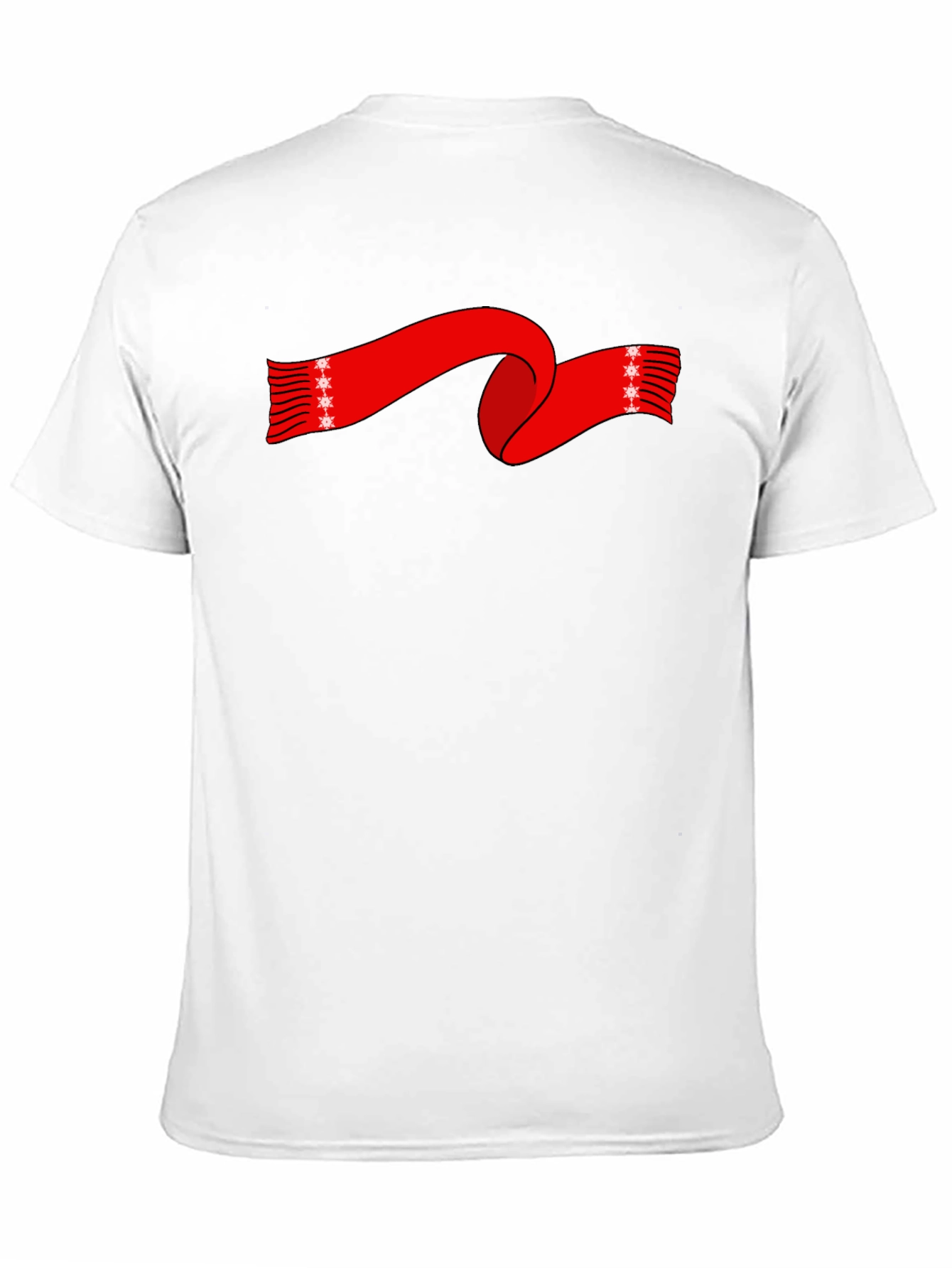 Festive Red Scarf Graphic Tee - Holiday Style