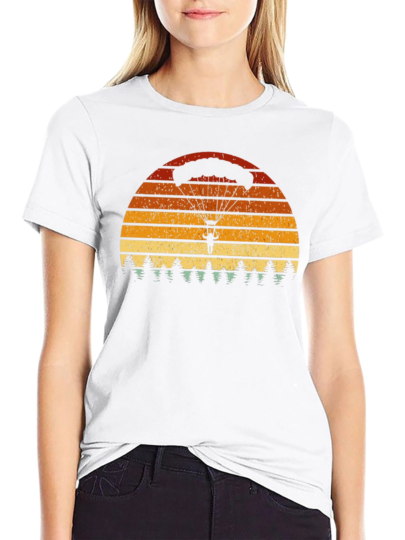 Parachute Sunset T-Shirt - Retro Style