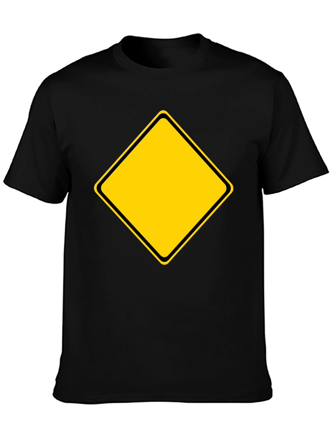 Caution Sign Graphic Tee - Black