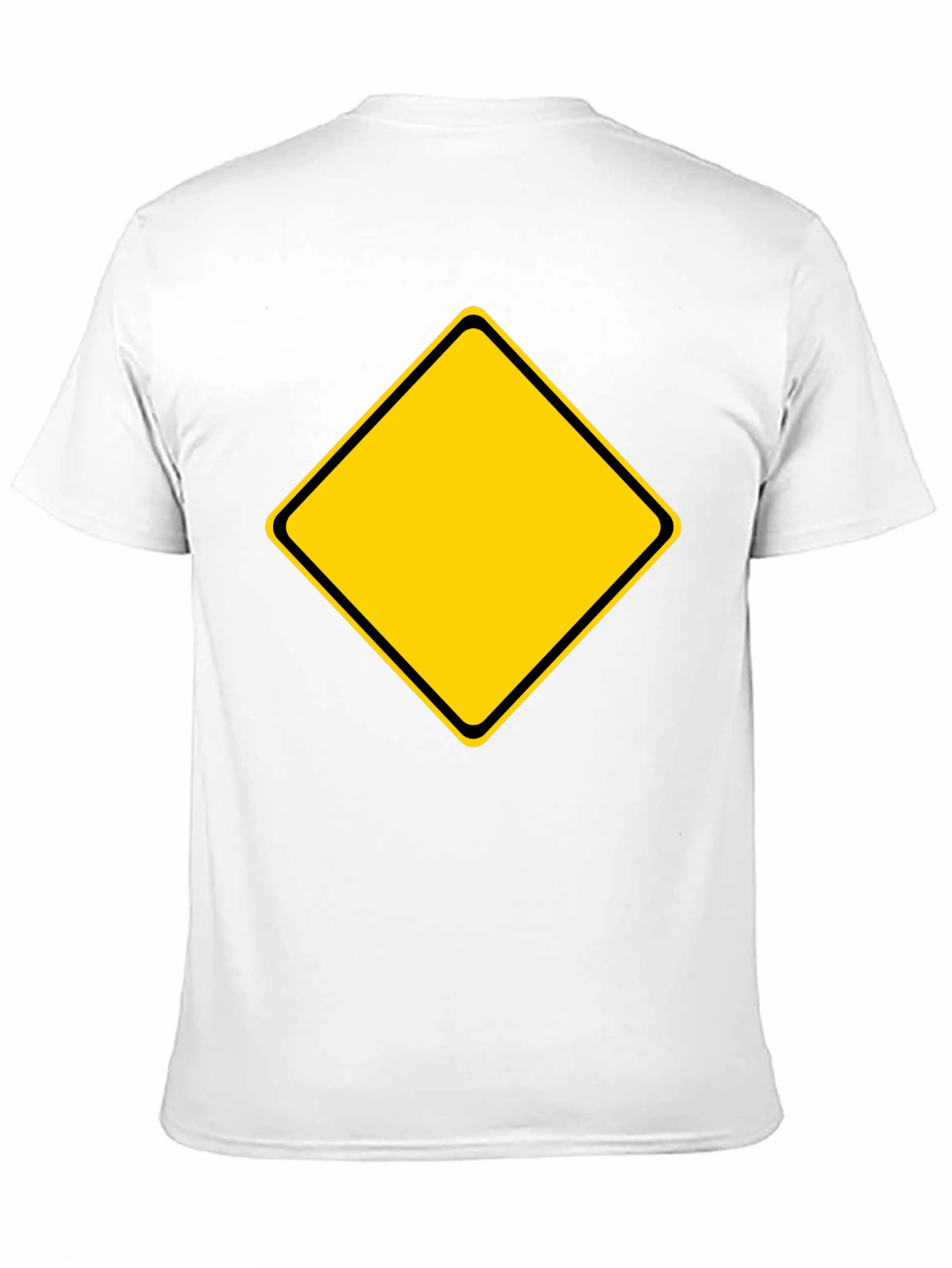Caution Sign Graphic Tee - Black
