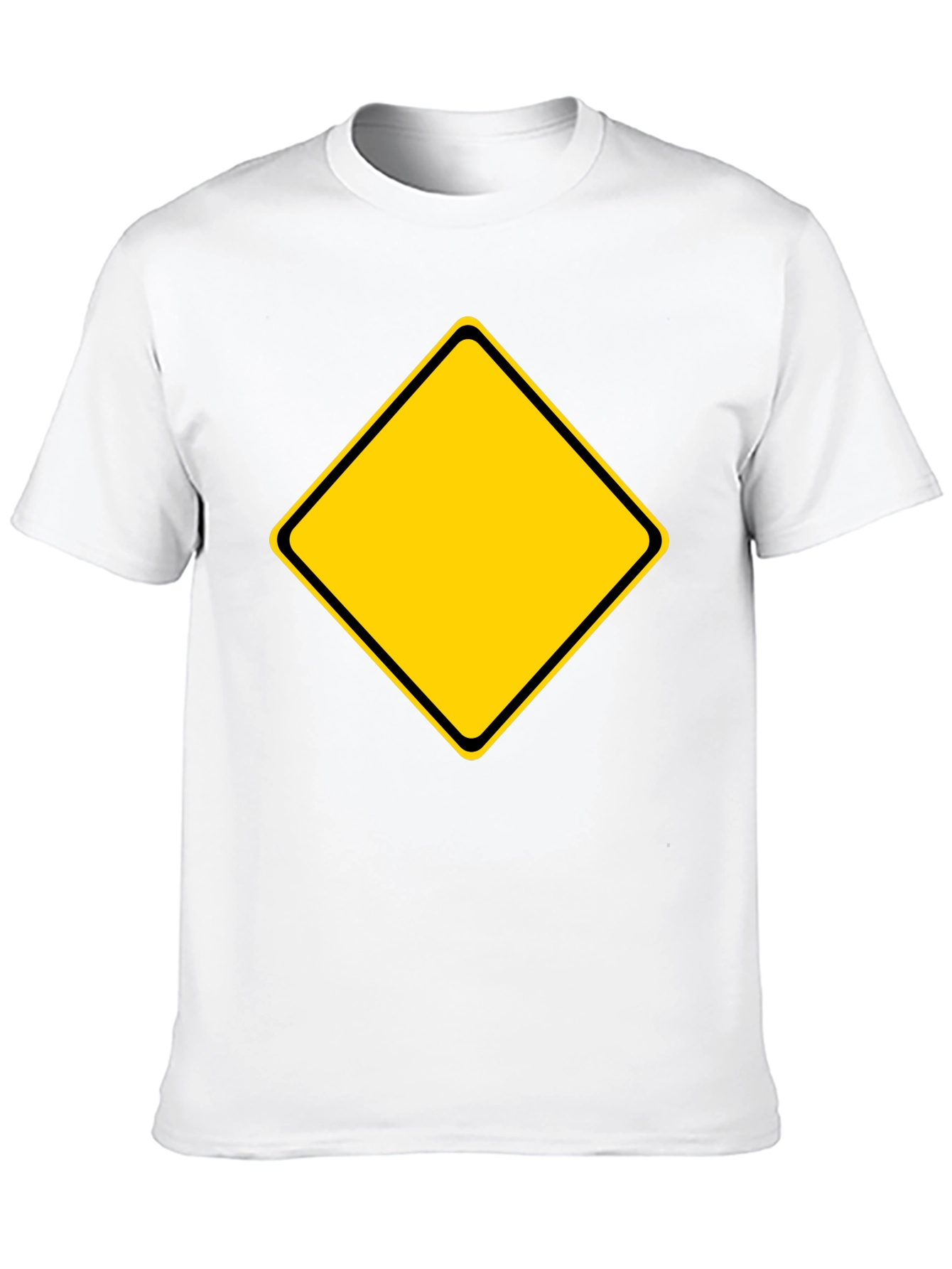 Caution Sign Graphic Tee - Black