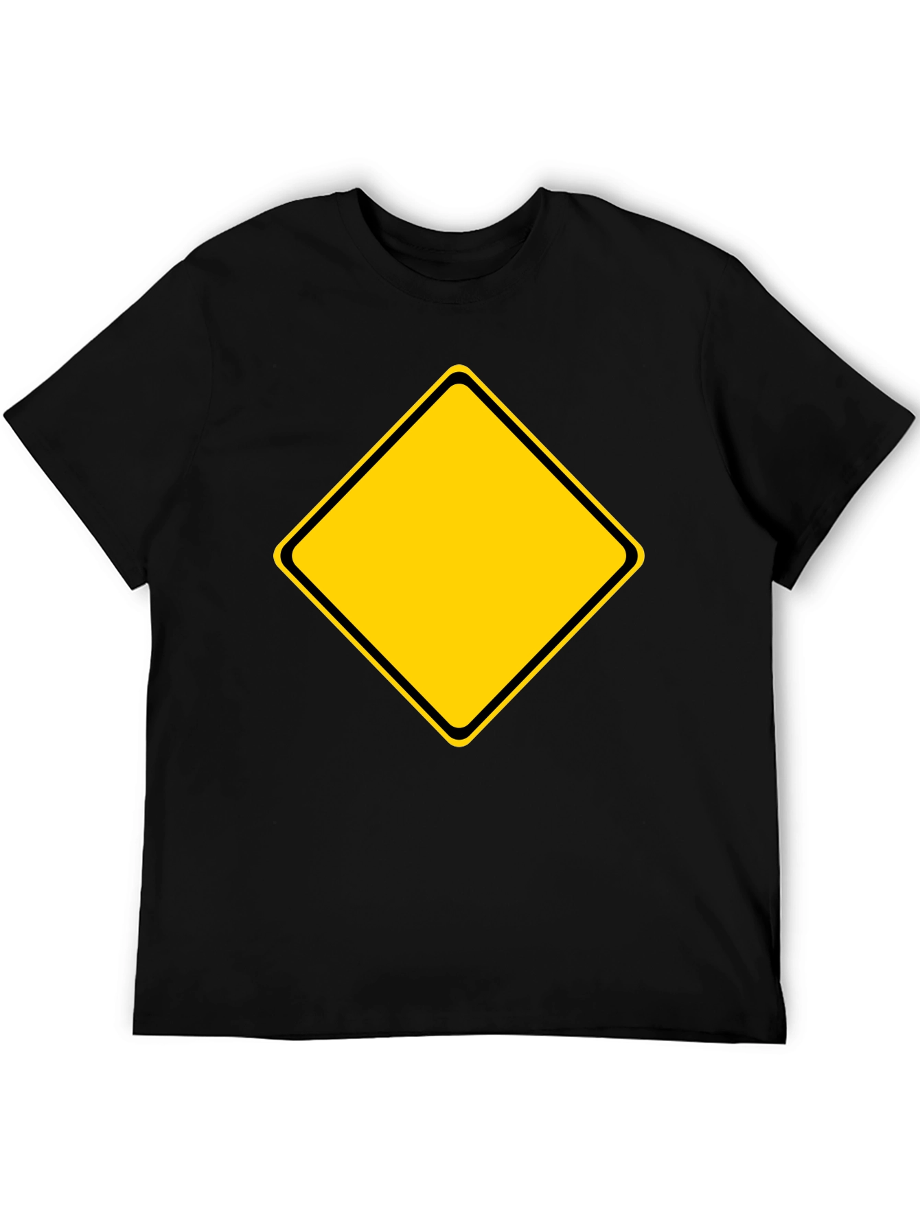 Caution Sign Graphic Tee - Black