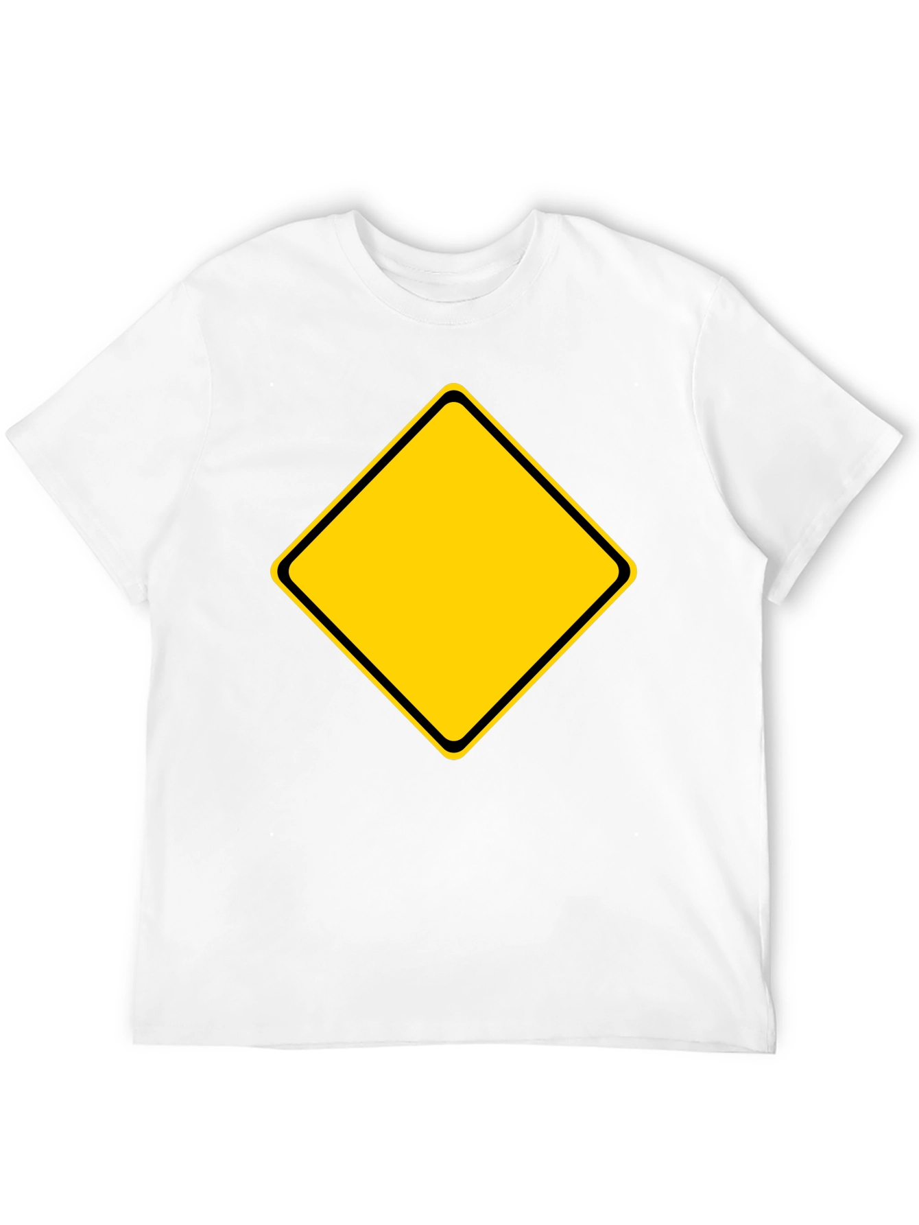 Caution Sign Graphic Tee - Black