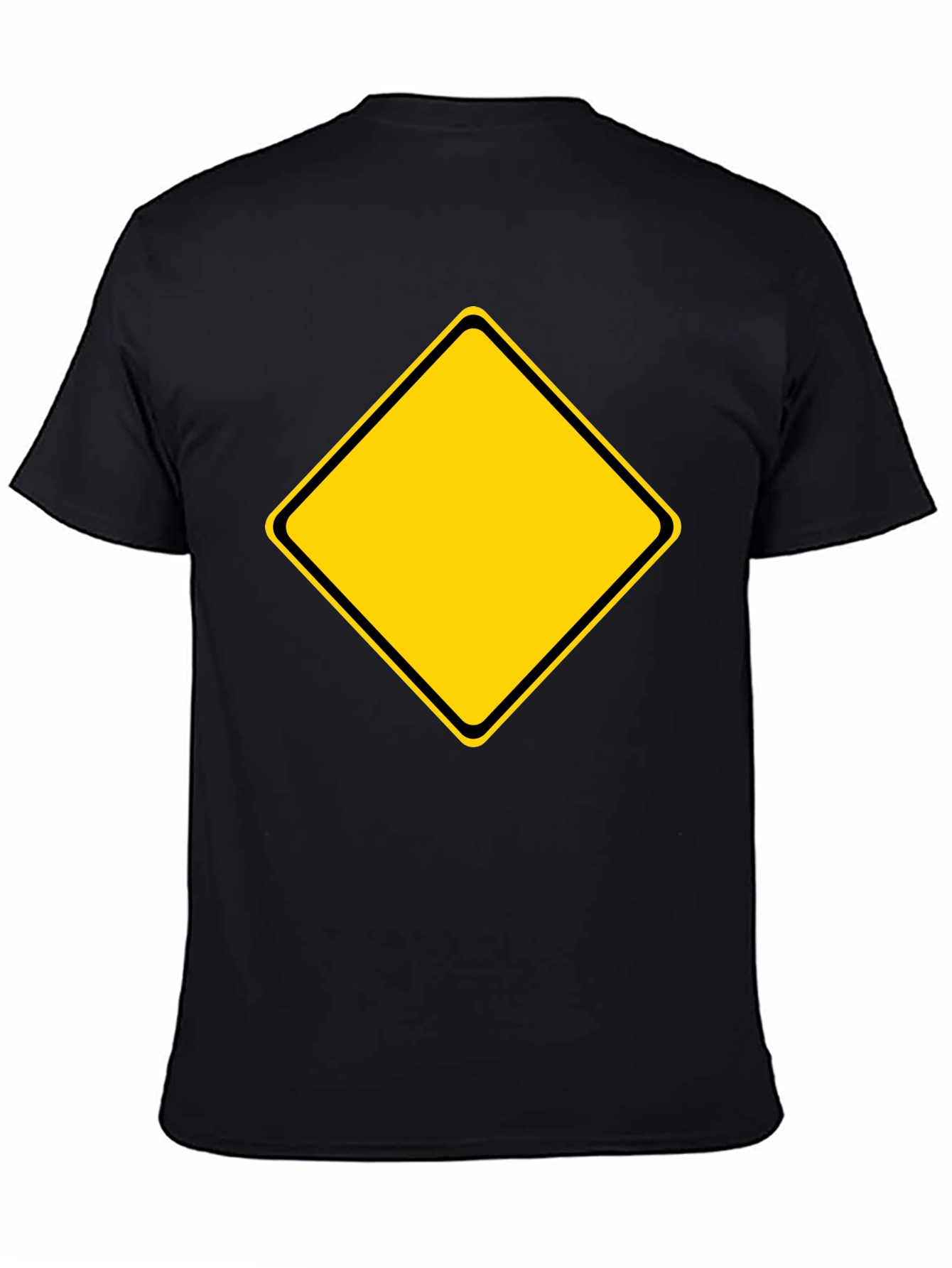 Caution Sign Graphic Tee - Black