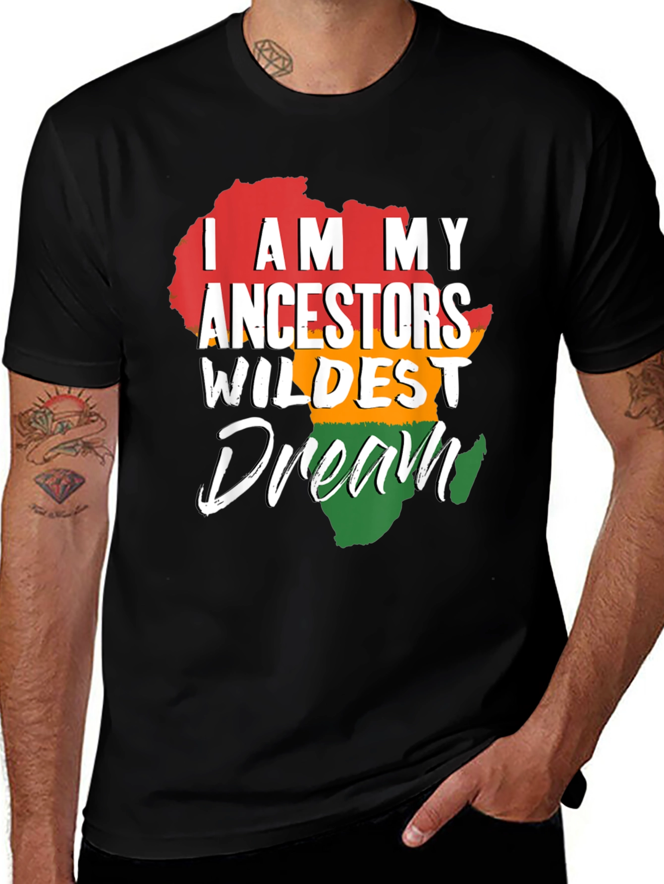 Ancestors Wildest Dream Africa Map Graphic T-Shirt