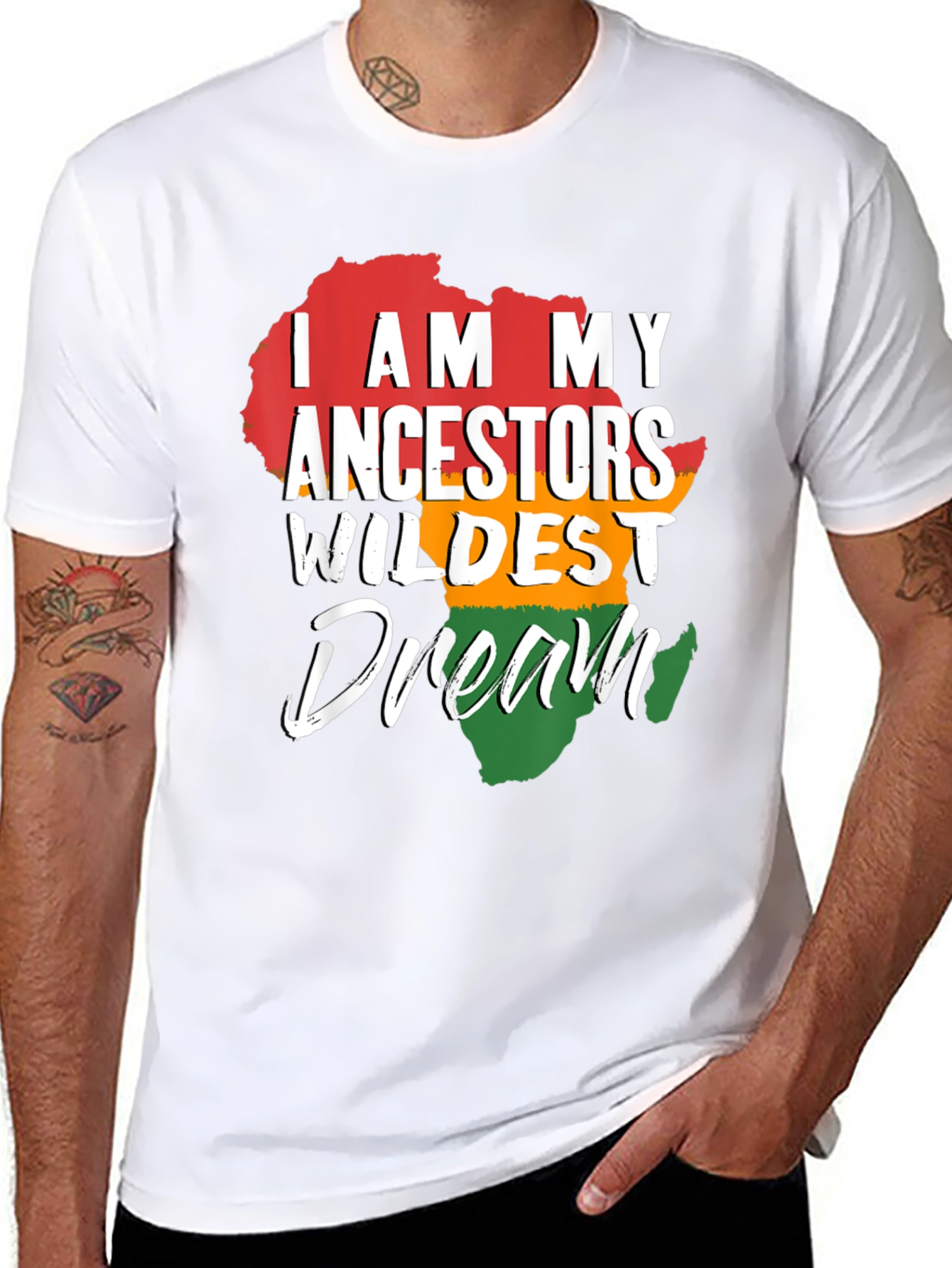 Ancestors Wildest Dream Africa Map Graphic T-Shirt