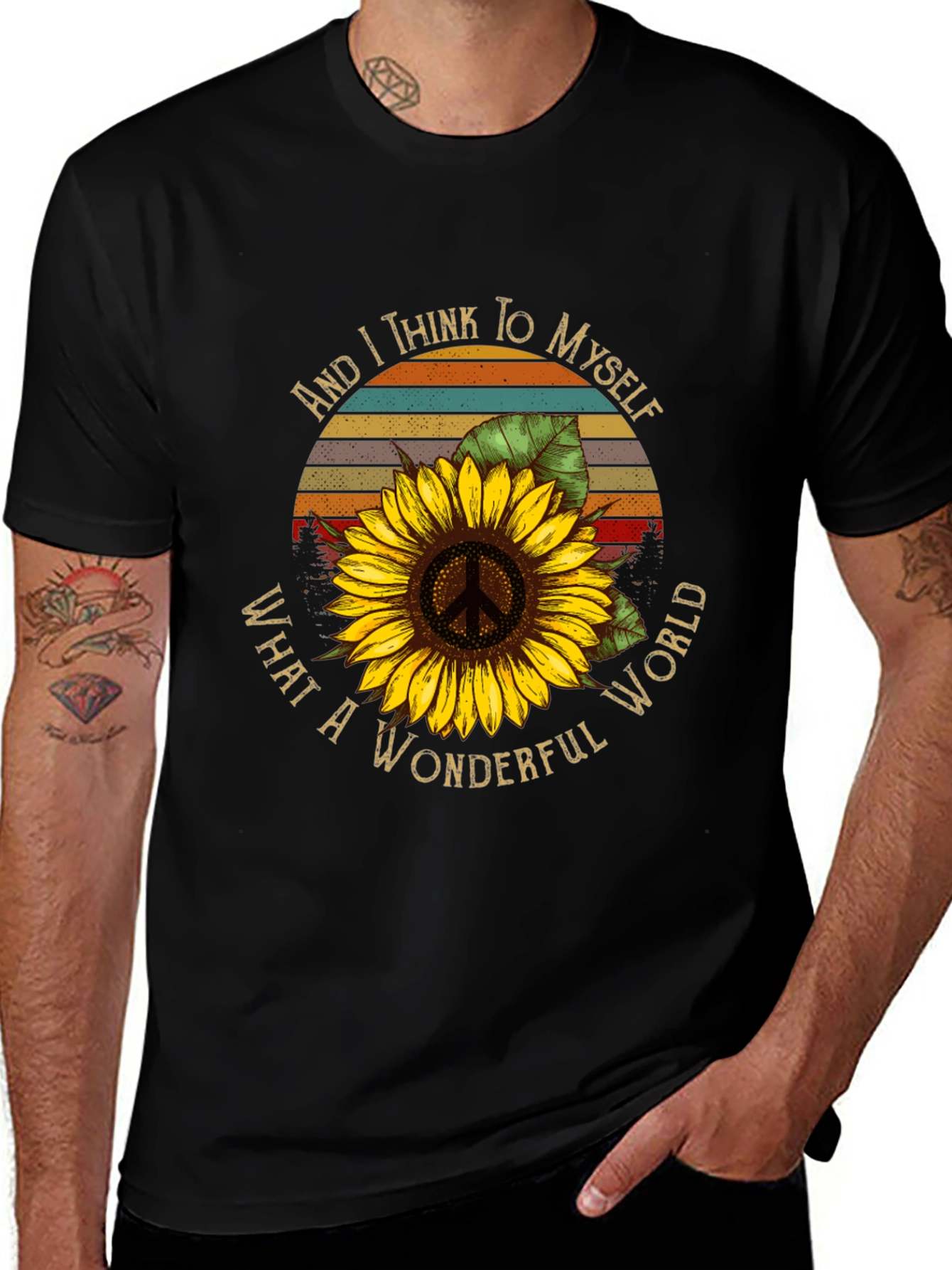 Wonderful World Sunflower Graphic Tee
