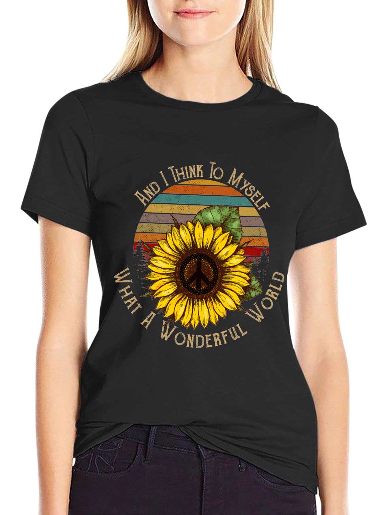 Wonderful World Sunflower Graphic Tee