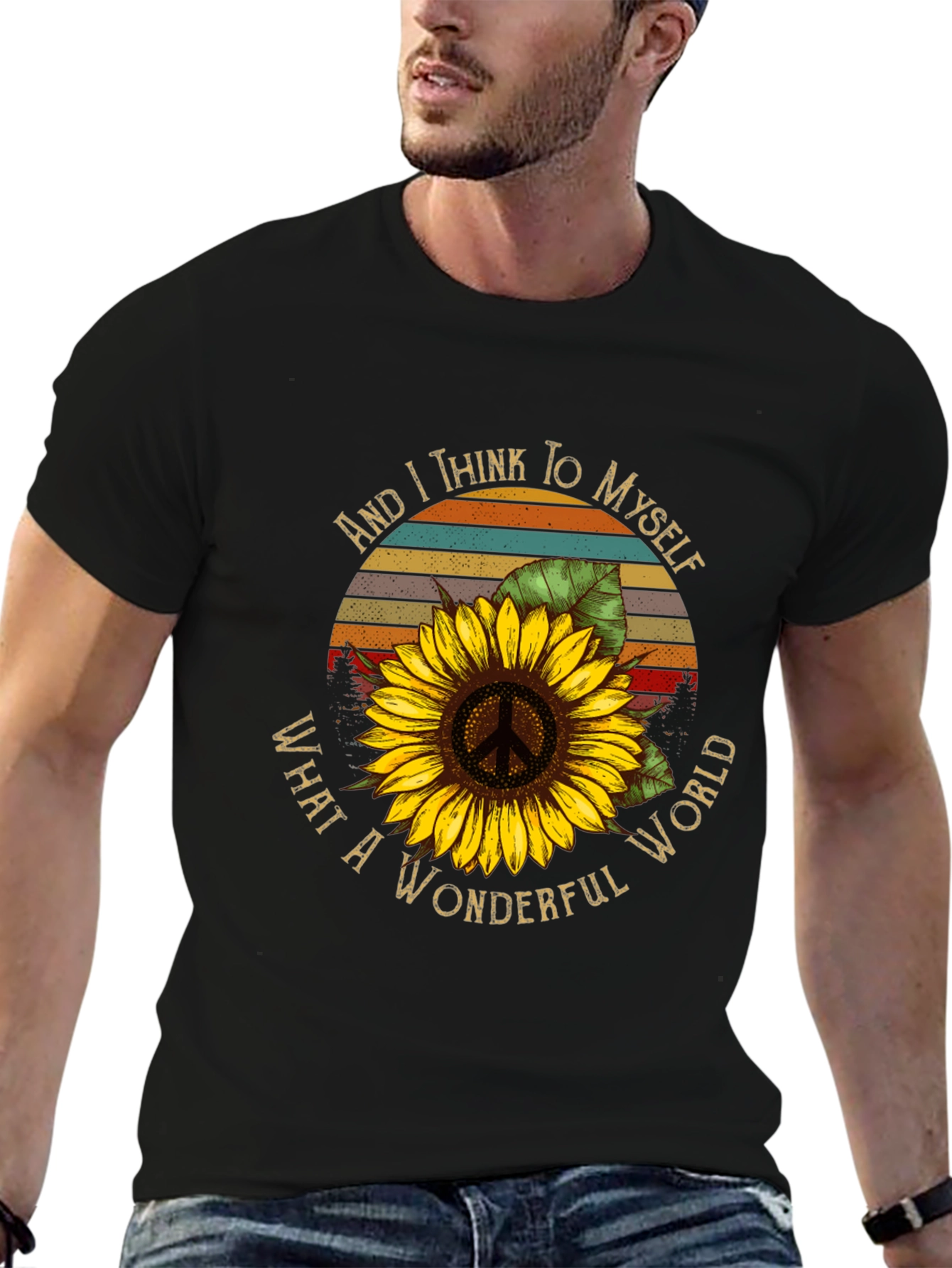 Wonderful World Sunflower Graphic Tee
