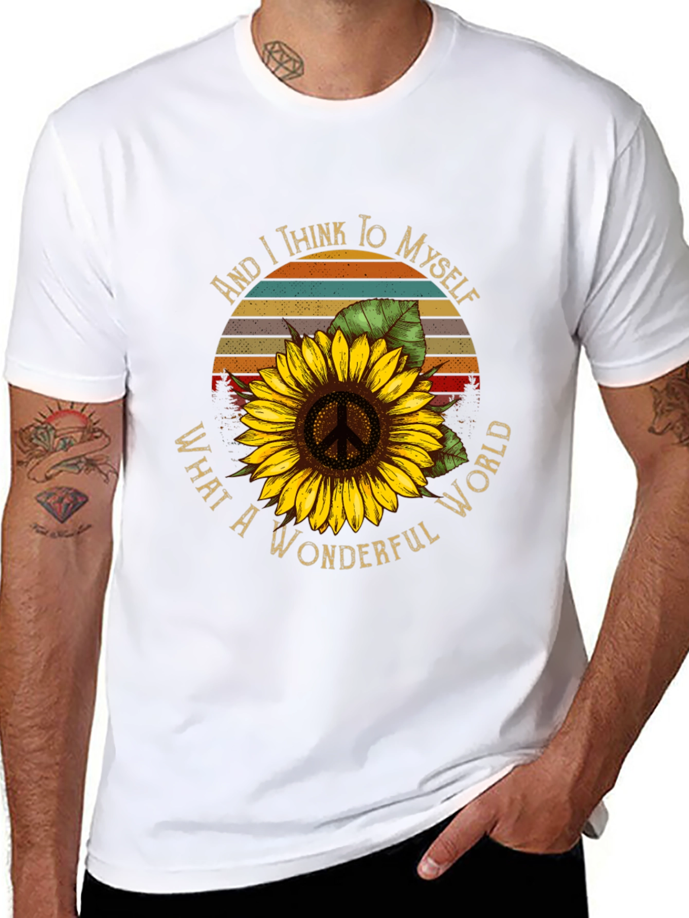 Wonderful World Sunflower Graphic Tee