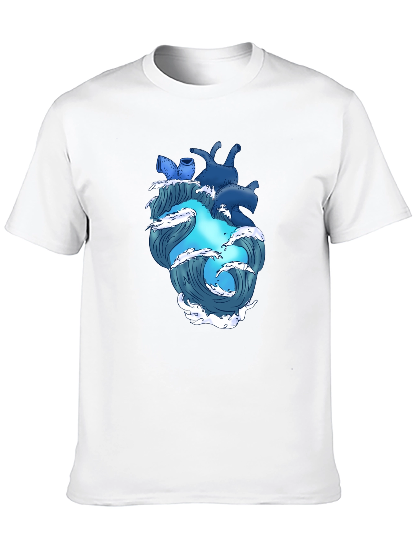 Ocean Heart Graphic Tee - Black