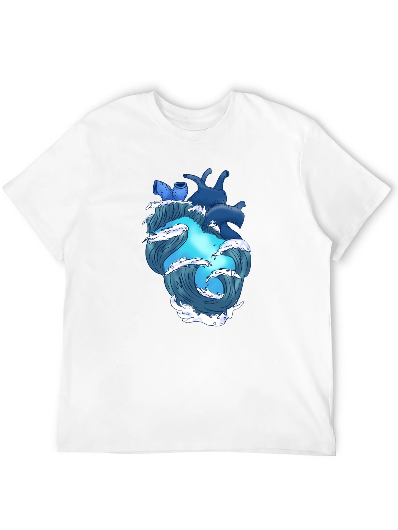 Ocean Heart Graphic Tee - Black
