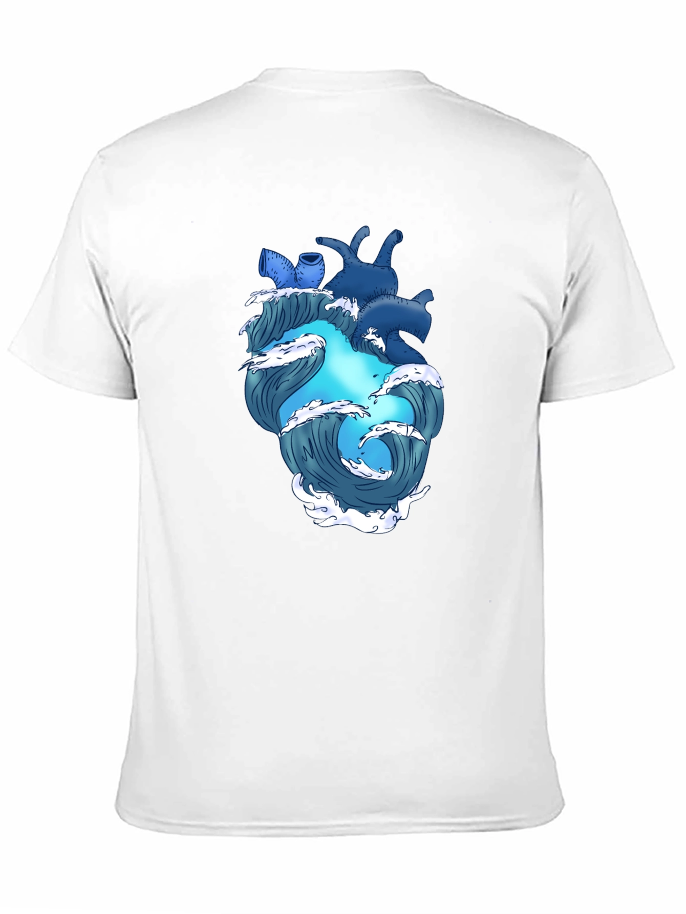 Ocean Heart Graphic Tee - Black