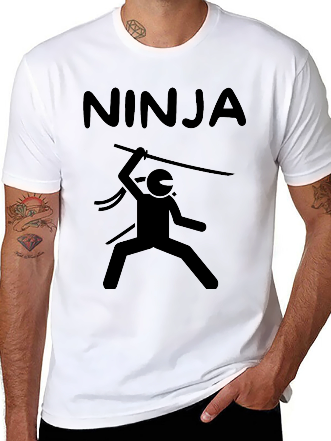 Ninja Warrior Graphic T-Shirt - Mens Black Tee