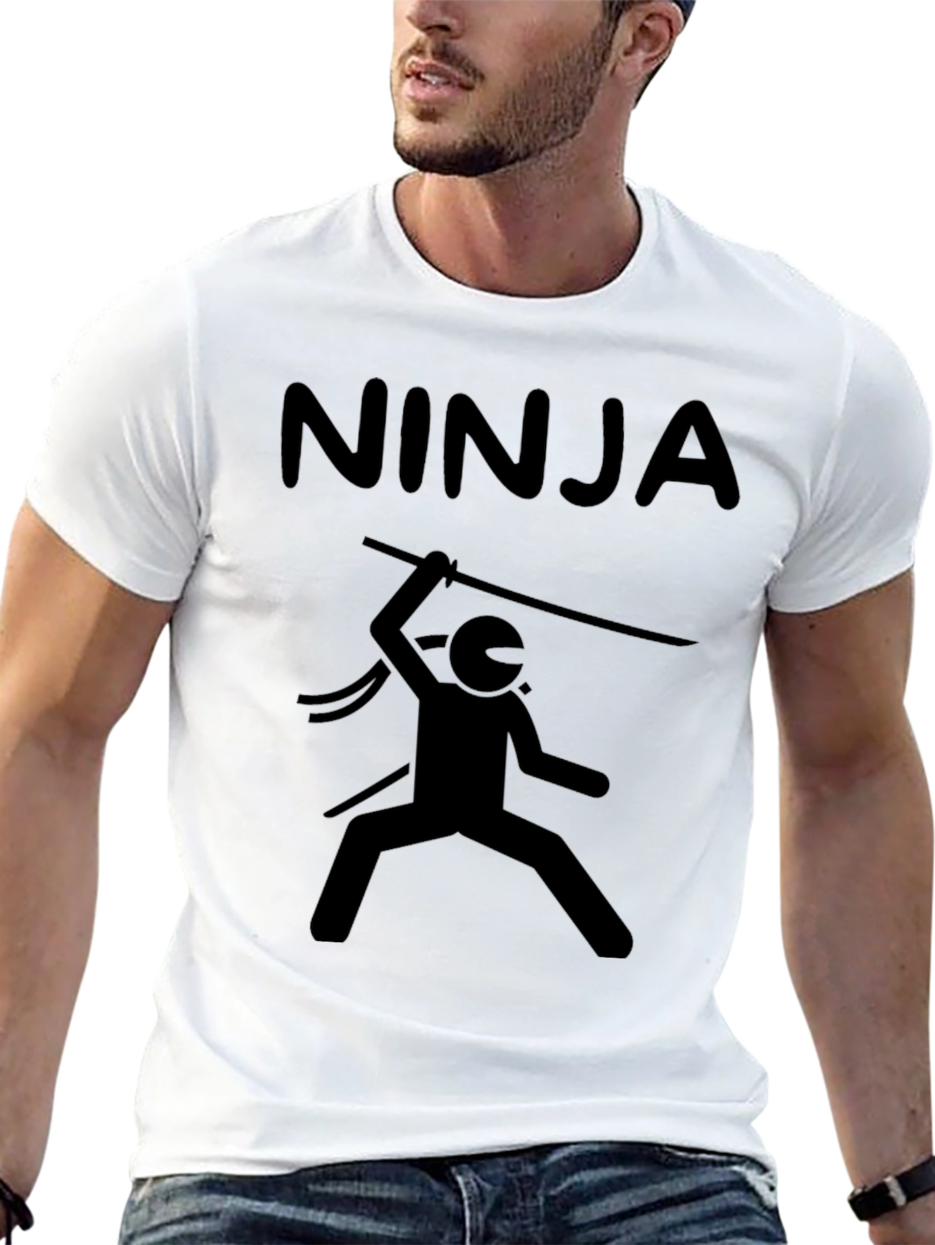 Ninja Warrior Graphic T-Shirt - Mens Black Tee