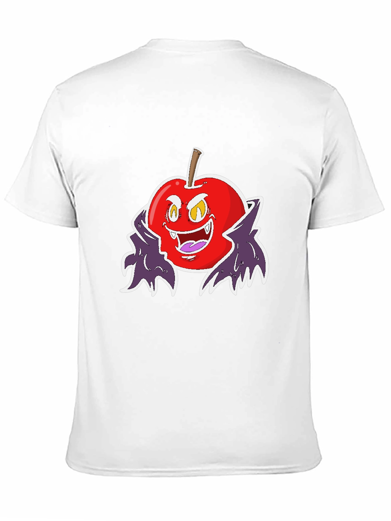 Evil Vampire Apple Black T-Shirt