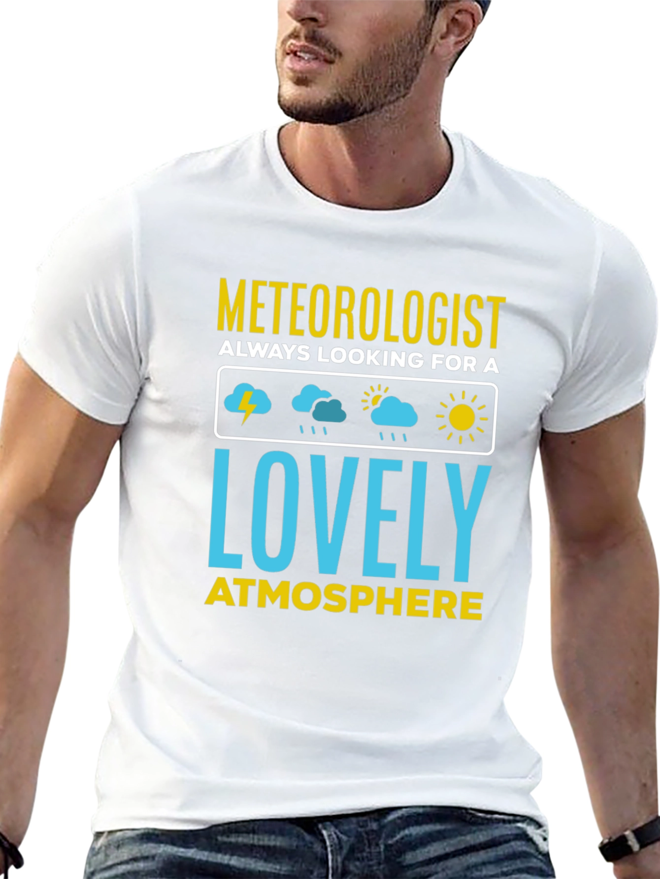 Meteorologist Lovely Atmosphere Black T-Shirt