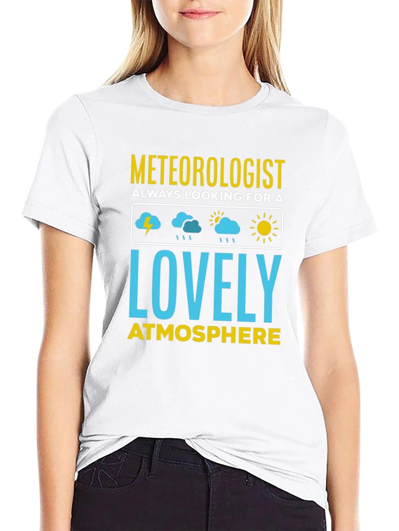 Meteorologist Lovely Atmosphere Black T-Shirt