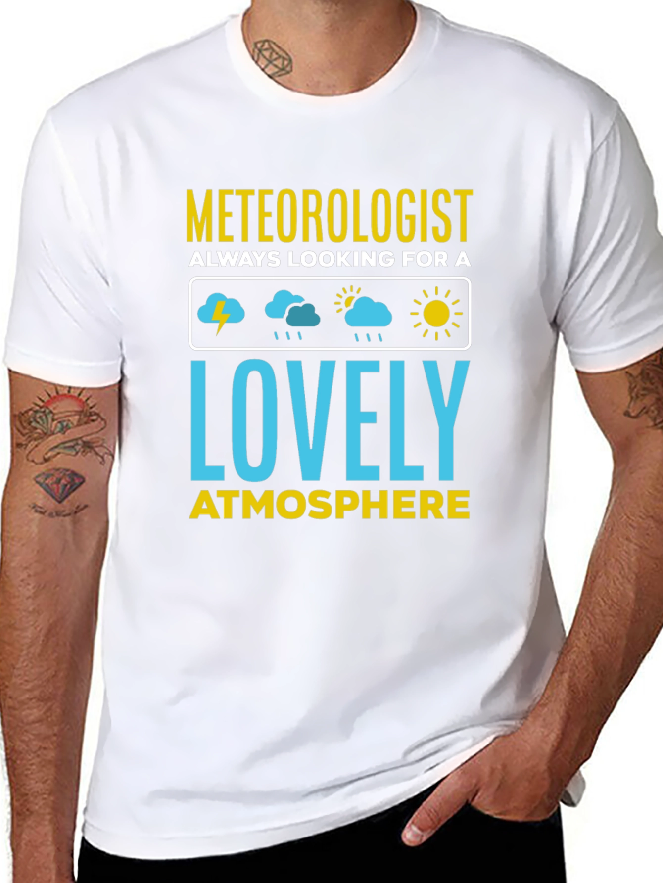 Meteorologist Lovely Atmosphere Black T-Shirt