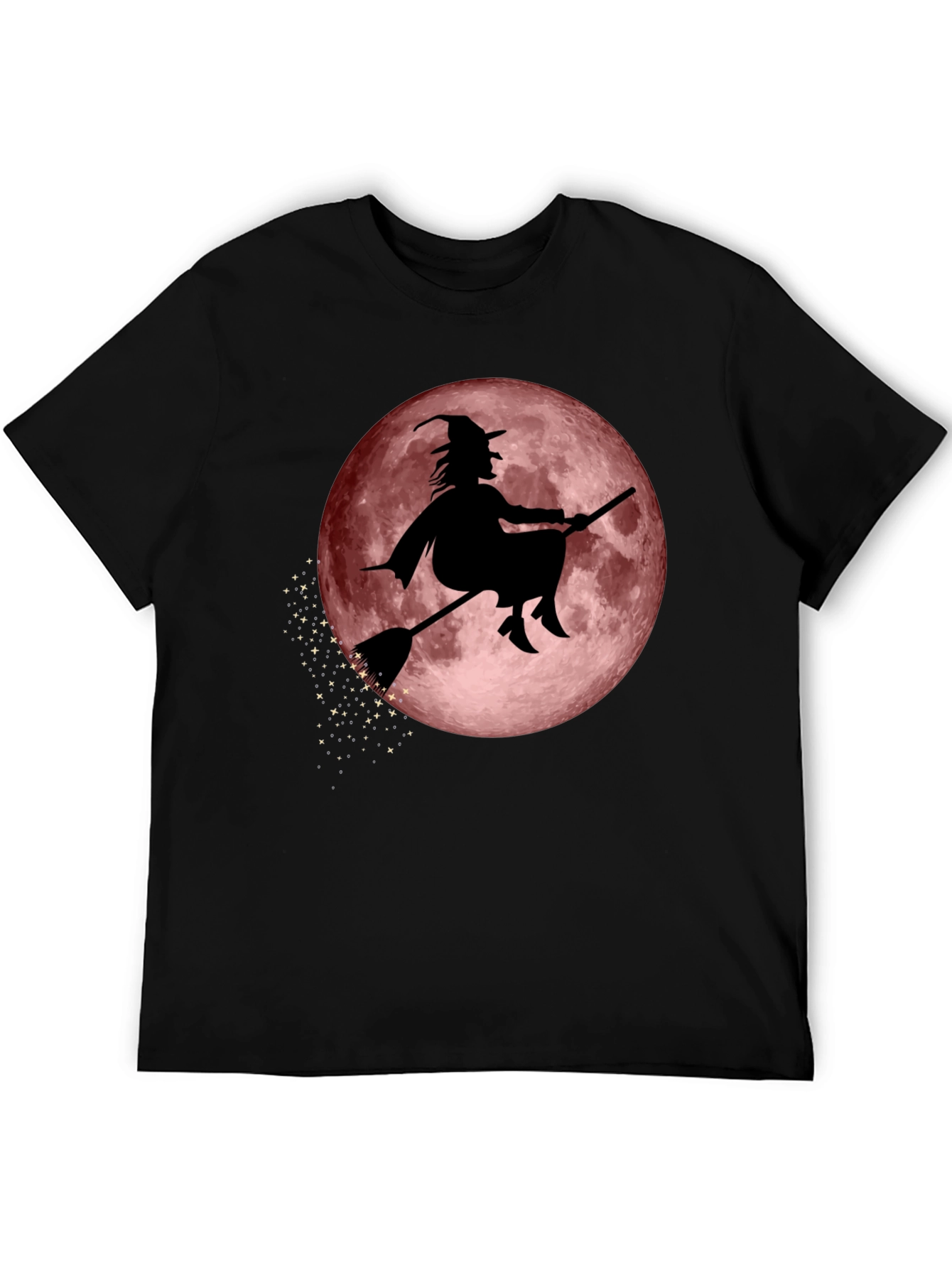 Witch on Moon Graphic Tee - Halloween T-Shirt