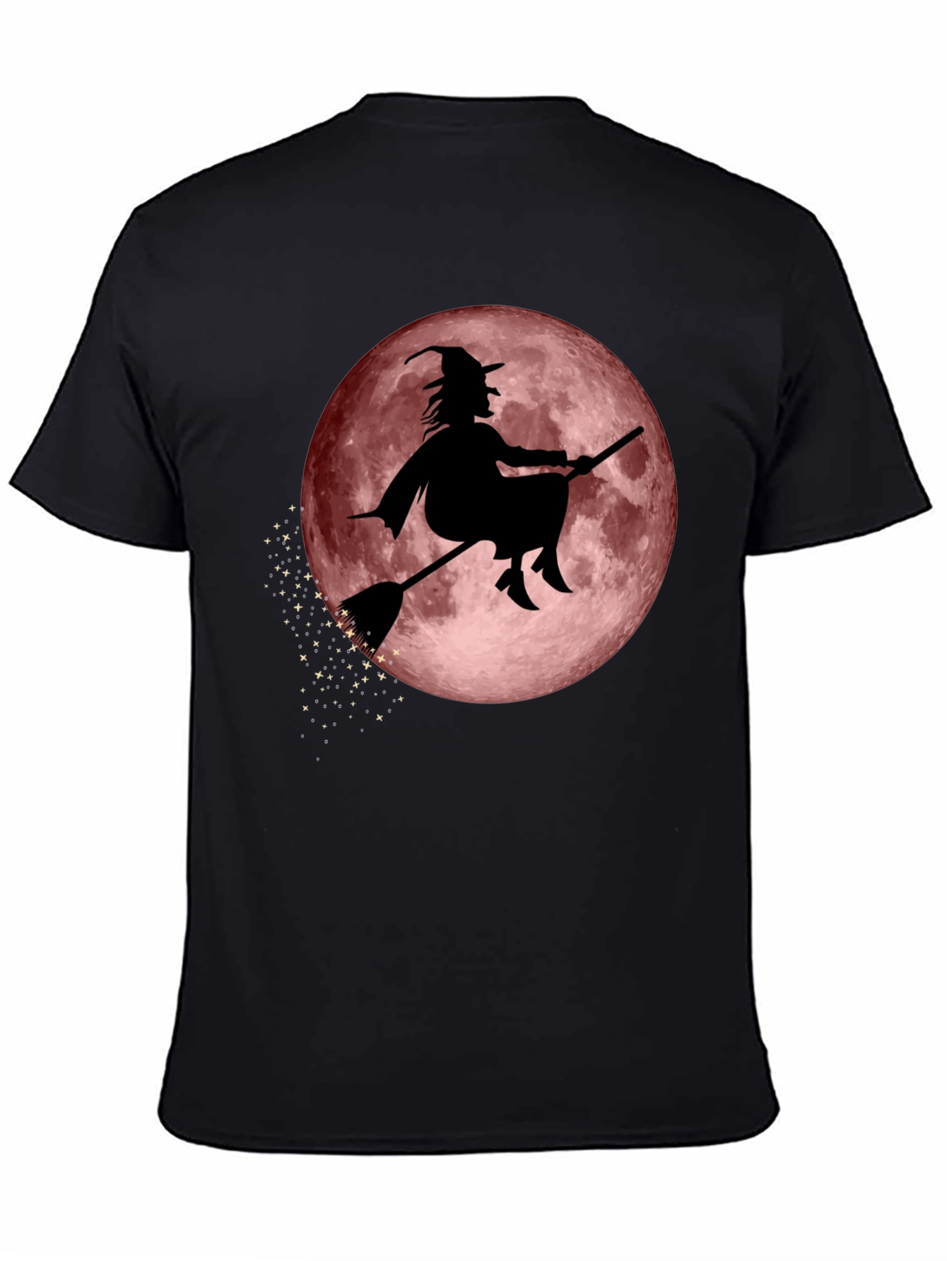 Witch on Moon Graphic Tee - Halloween T-Shirt