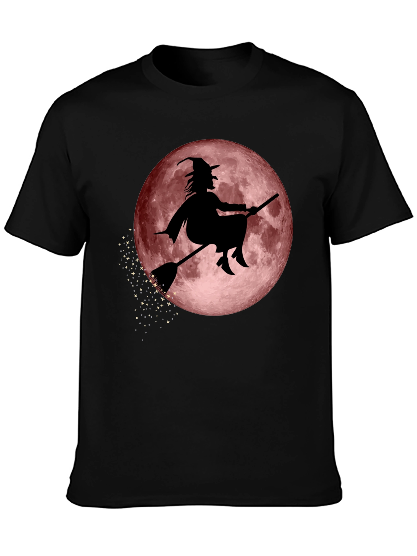 Witch on Moon Graphic Tee - Halloween T-Shirt