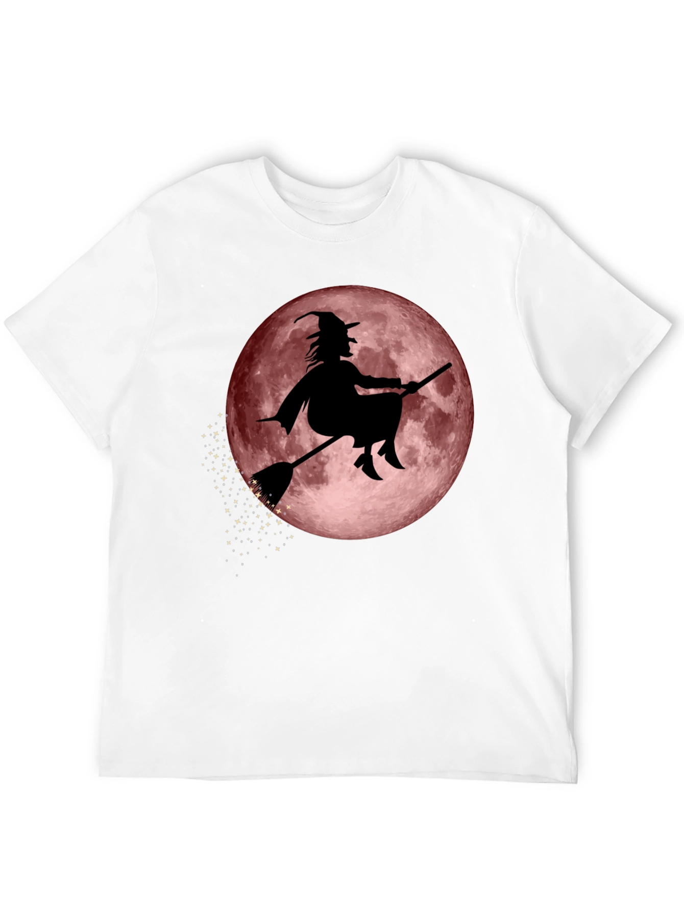 Witch on Moon Graphic Tee - Halloween T-Shirt