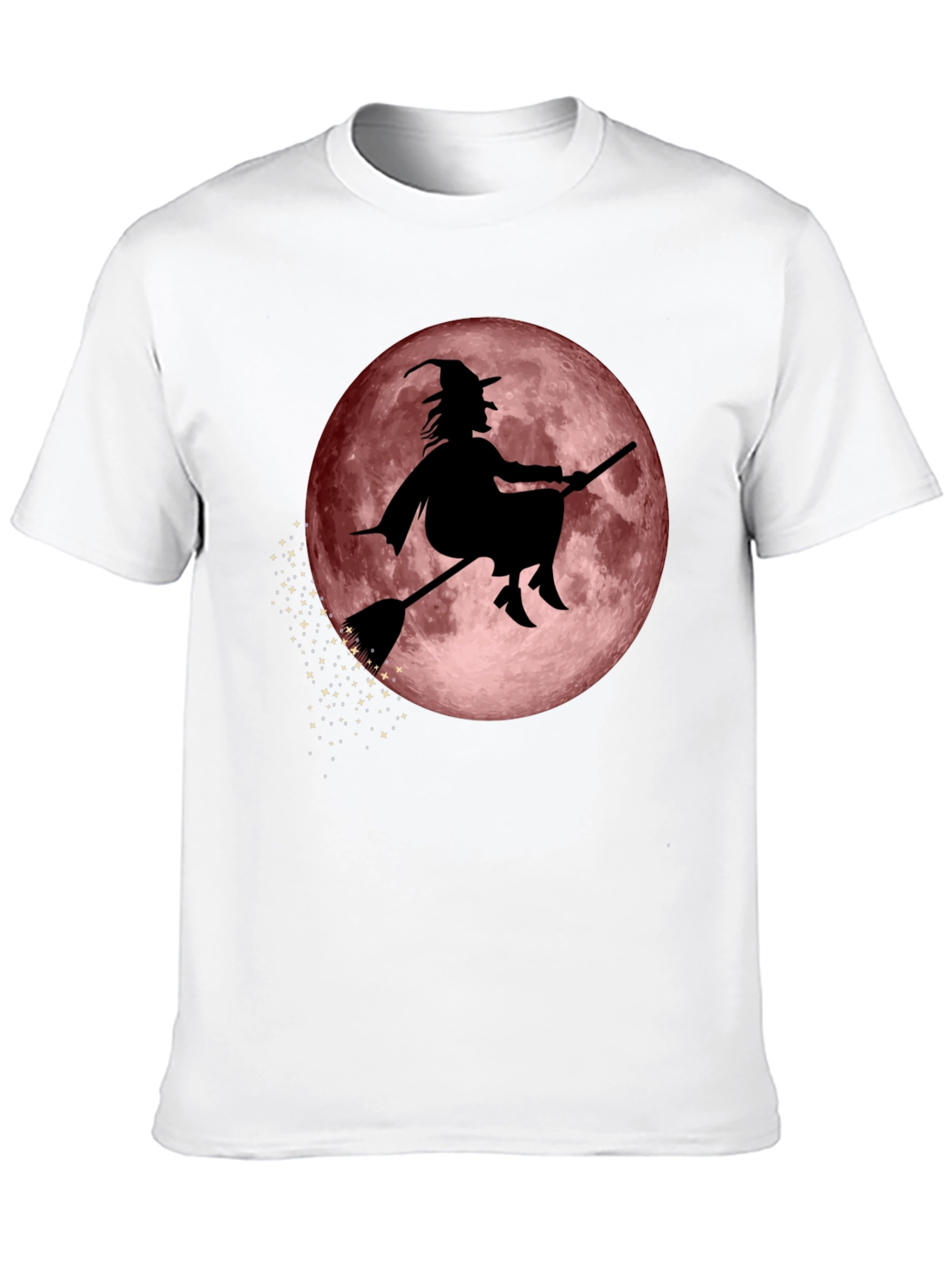 Witch on Moon Graphic Tee - Halloween T-Shirt