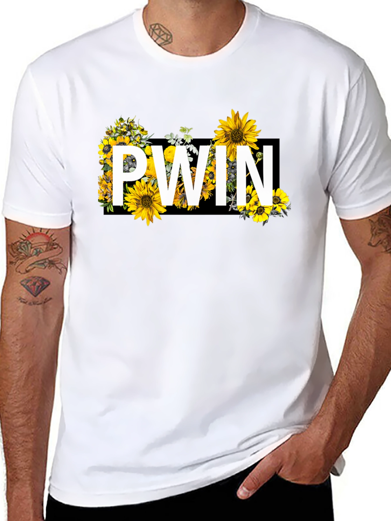 PWN Floral Graphic Black T-Shirt