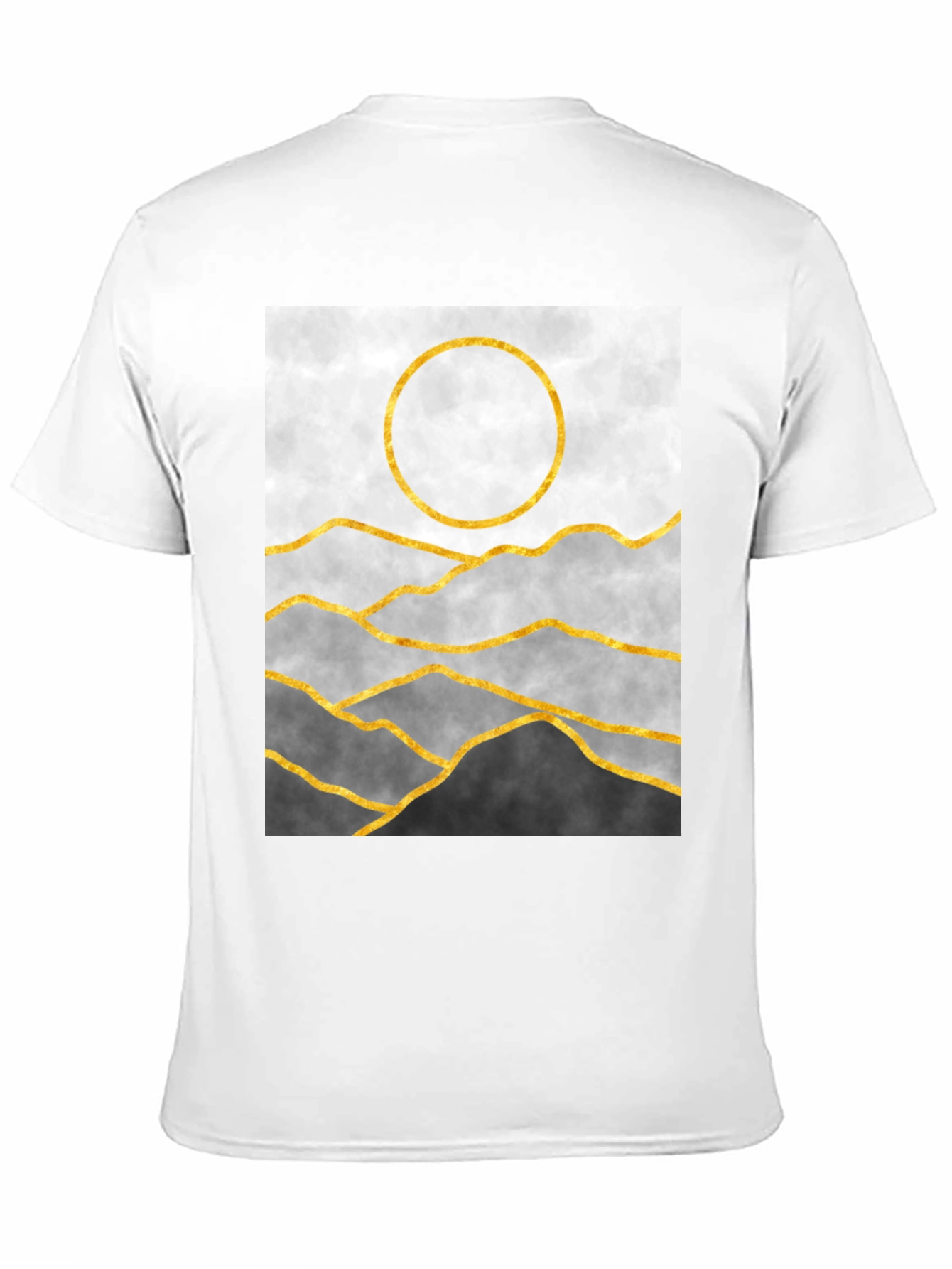 Abstract Mountain & Sun Graphic Tee