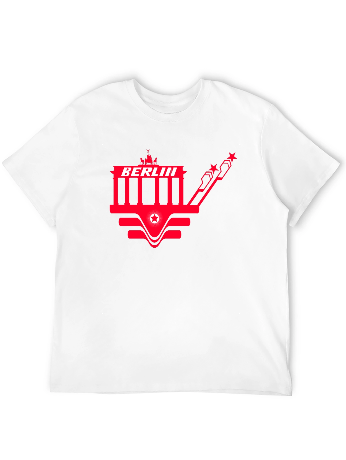 Berlin Red Graphic Print Black T-Shirt