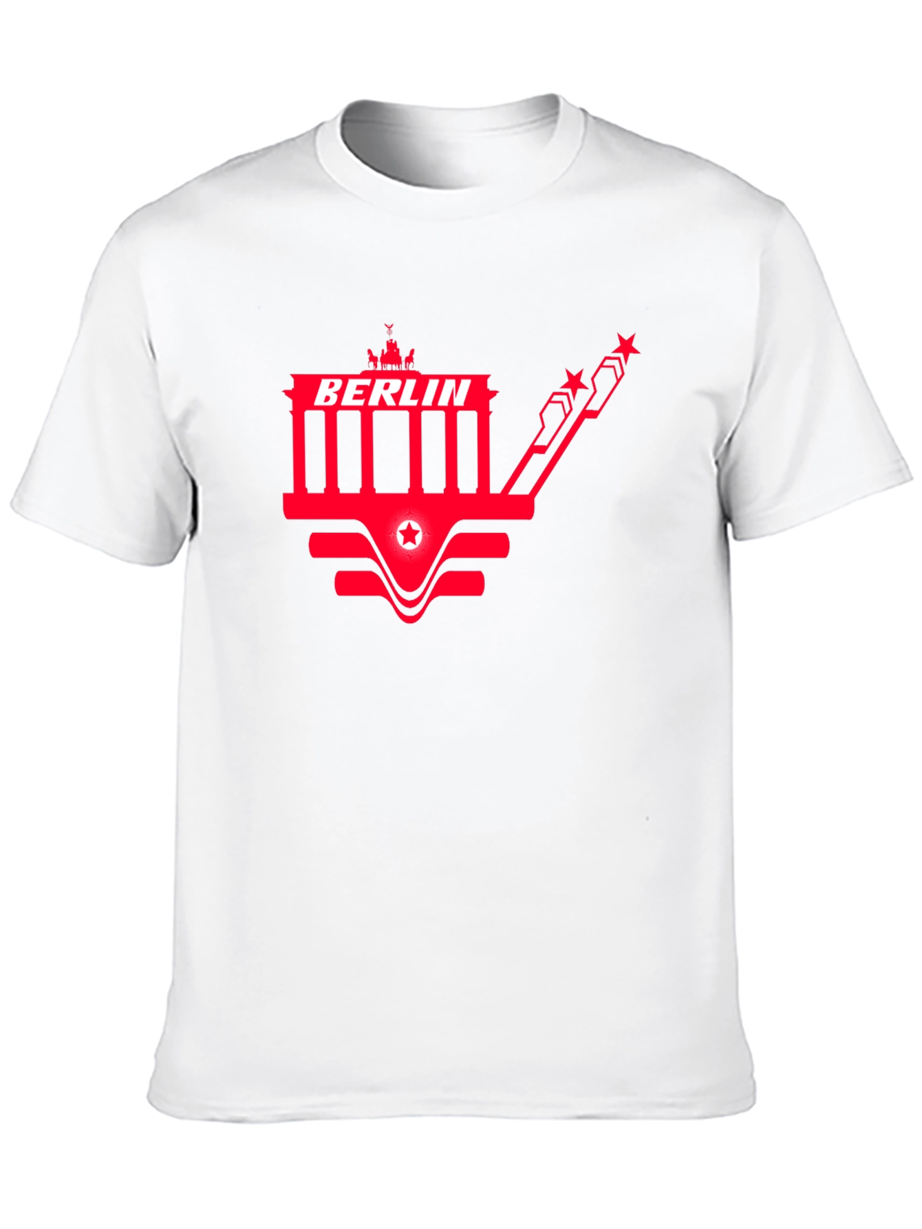 Berlin Red Graphic Print Black T-Shirt