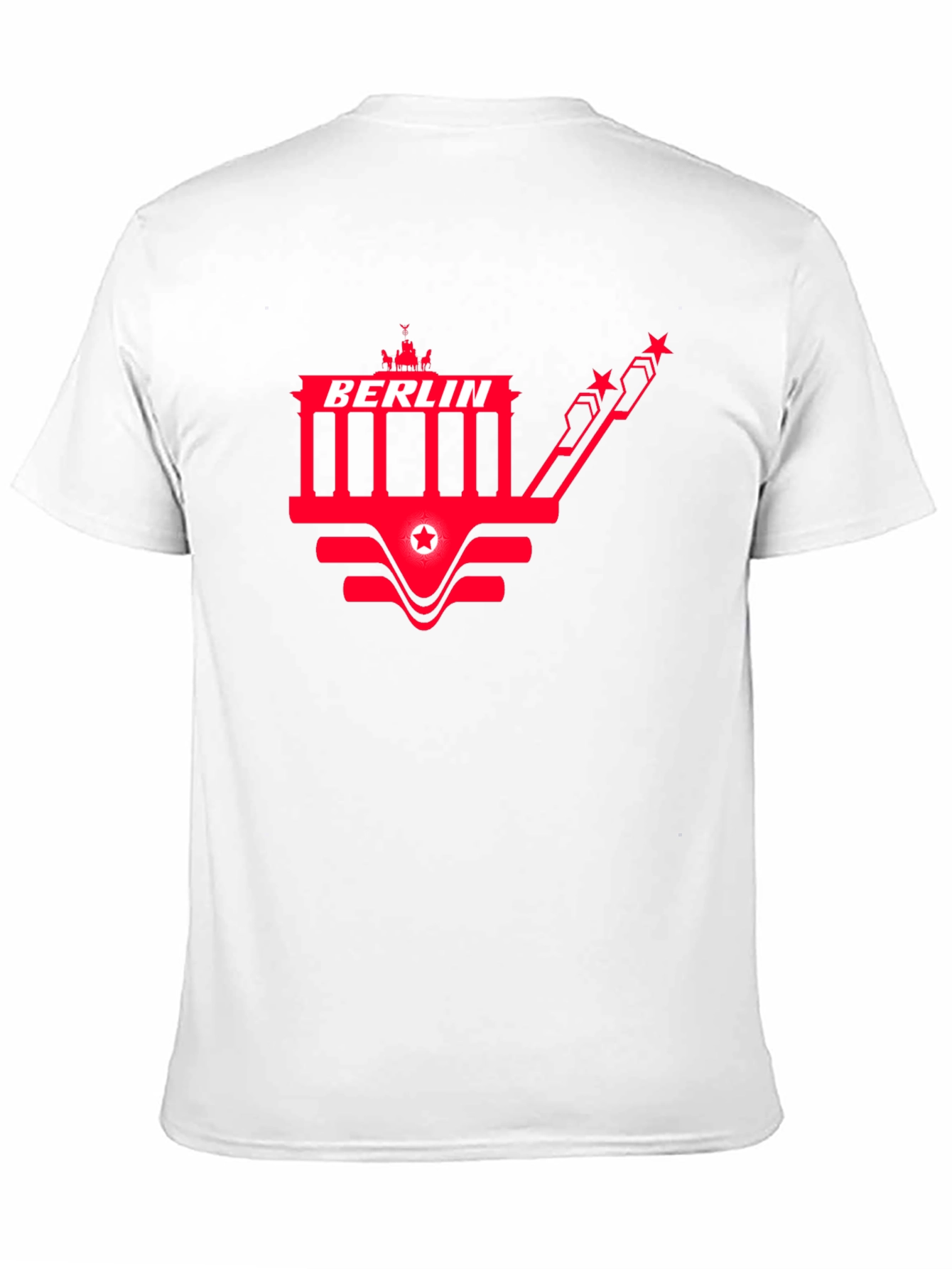 Berlin Red Graphic Print Black T-Shirt