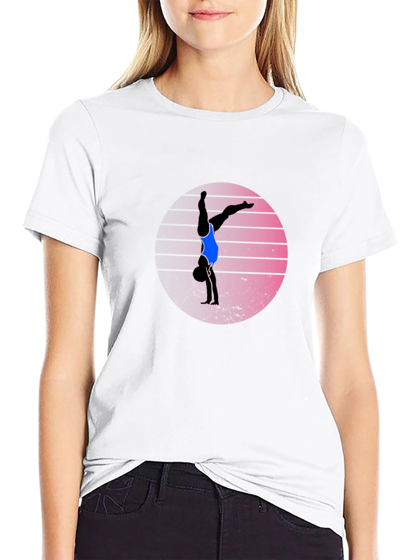 Gymnast Handstand T-Shirt - Retro Design