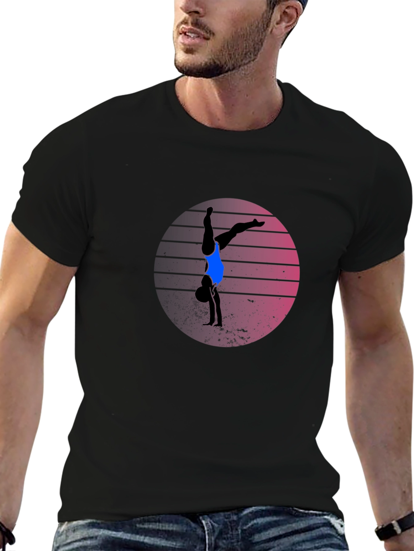 Gymnast Handstand T-Shirt - Retro Design