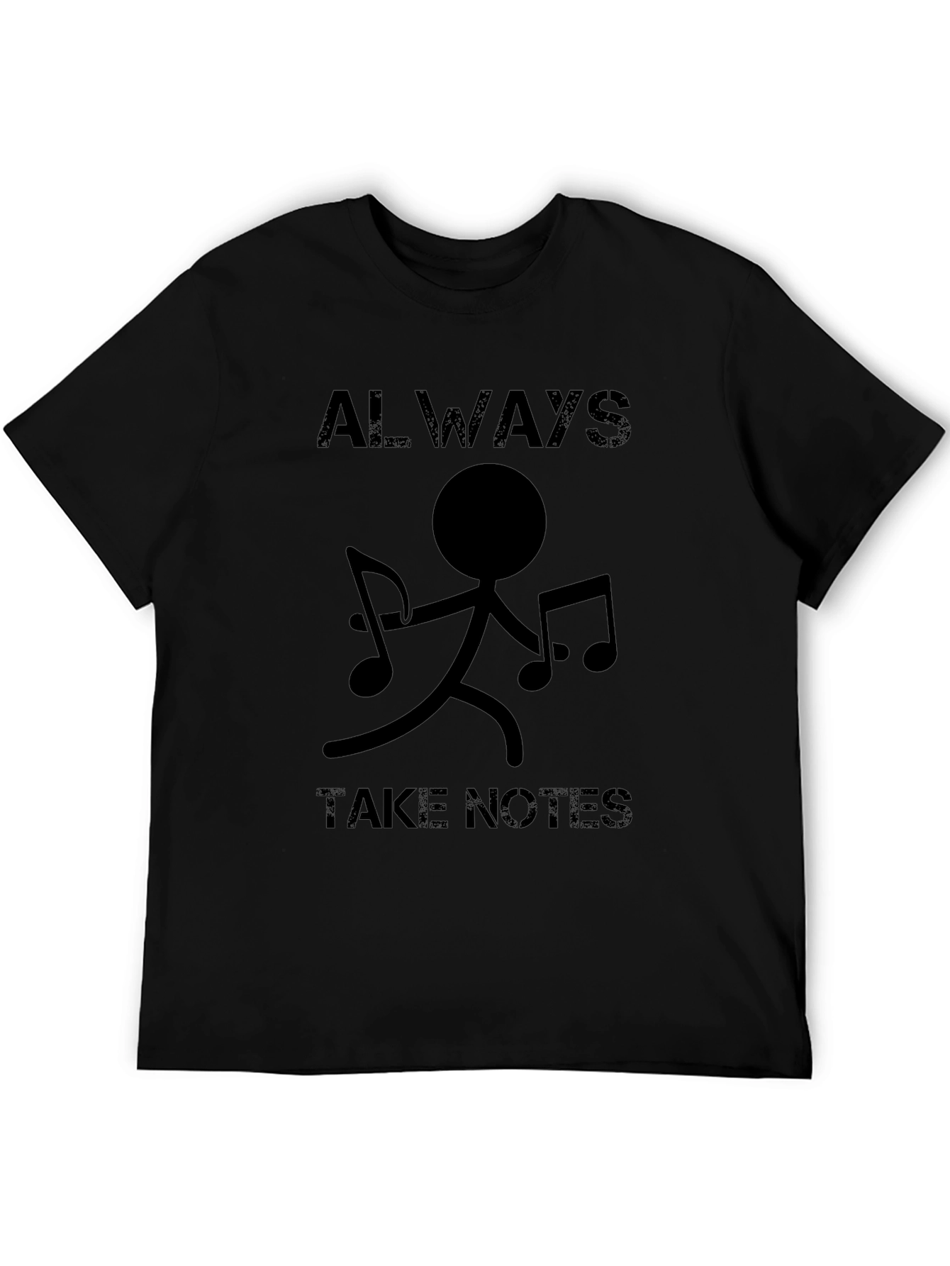 Always Take Notes Graphic Tee - Black Cotton T-Shirt