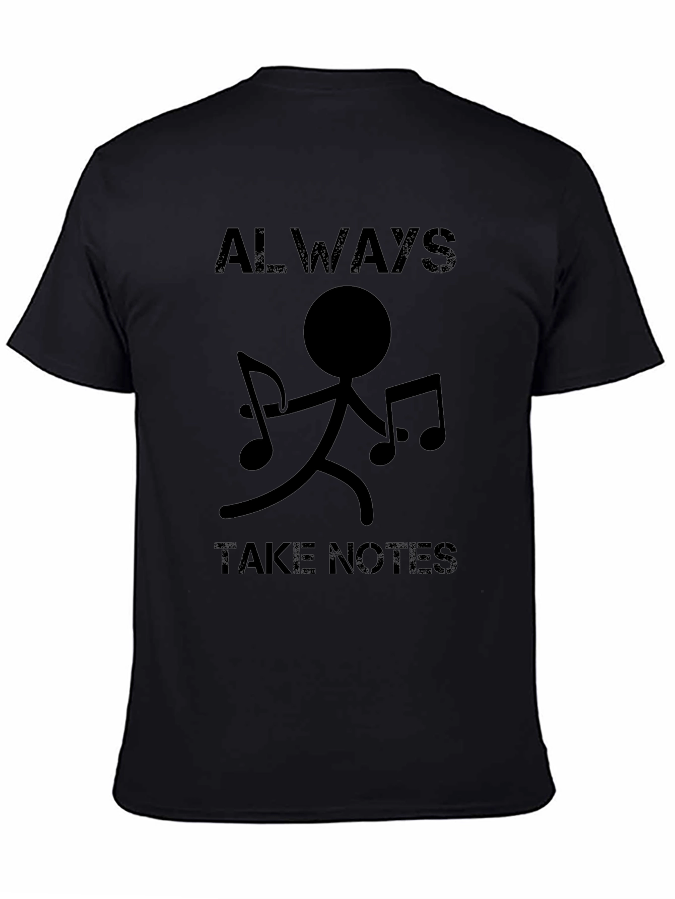Always Take Notes Graphic Tee - Black Cotton T-Shirt