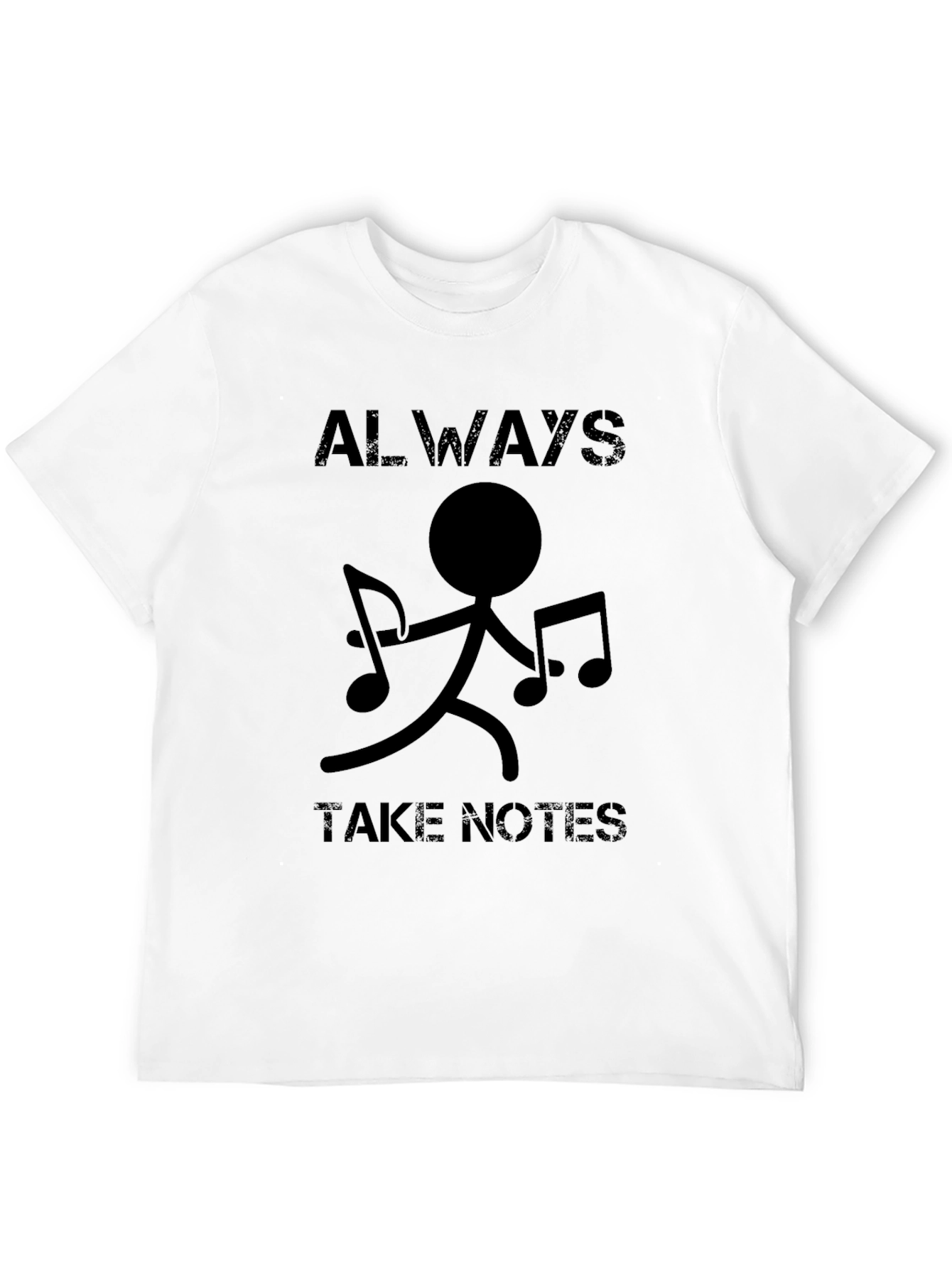 Always Take Notes Graphic Tee - Black Cotton T-Shirt