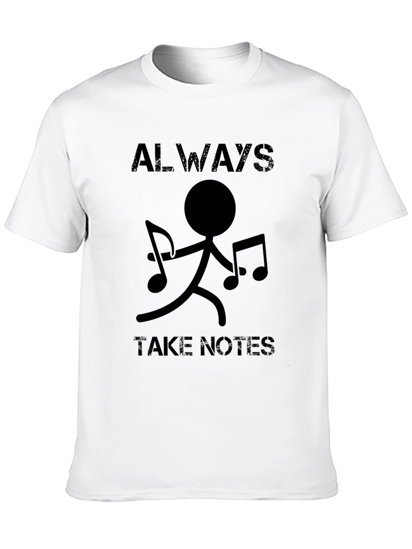 Always Take Notes Graphic Tee - Black Cotton T-Shirt